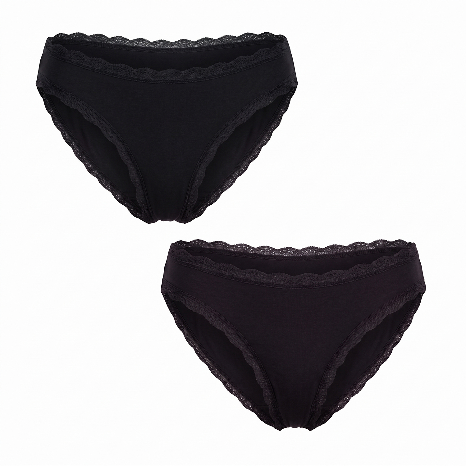 Verpakking van 2 Daily Coton Dentelle katoenen damesonderbroeken AD2DDPX