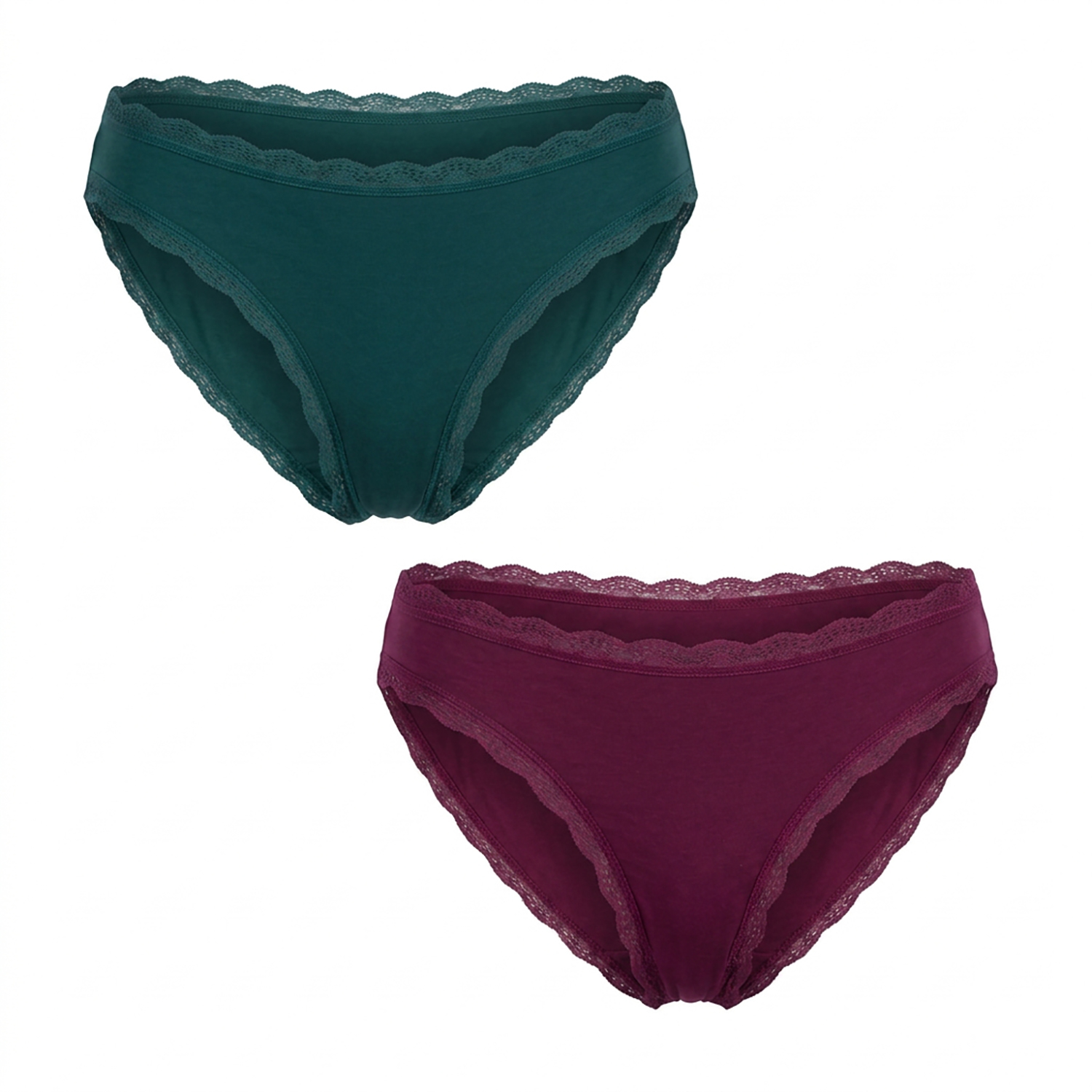 Verpakking van 2 Daily Coton Dentelle katoenen damesonderbroeken AD2DDPX