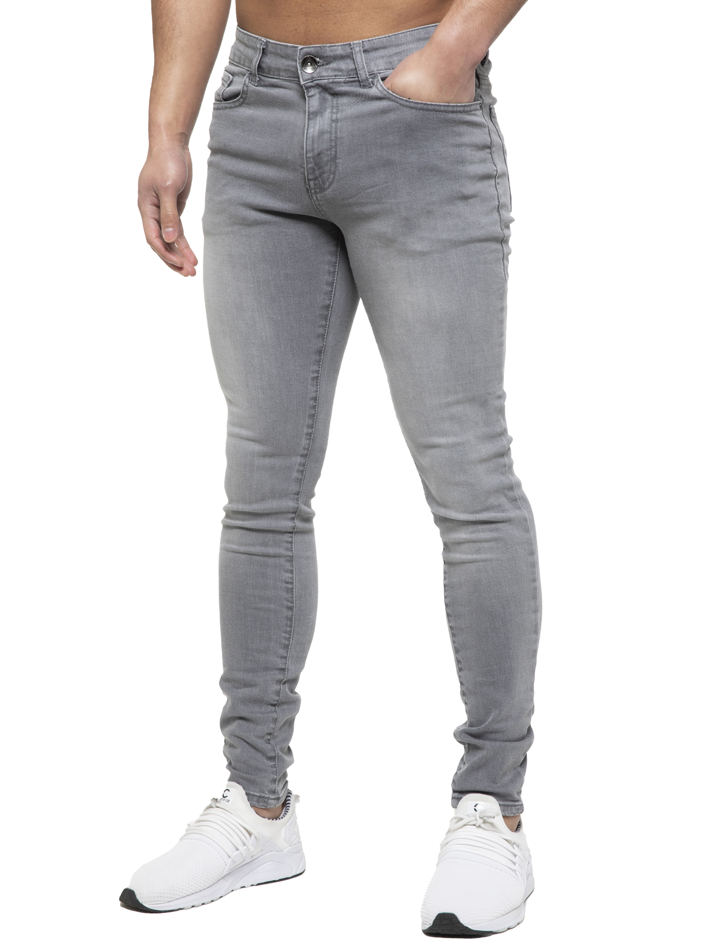 Thumbnail - ETO | Herren Designer Slim Skinny Fit Stretch Jeans