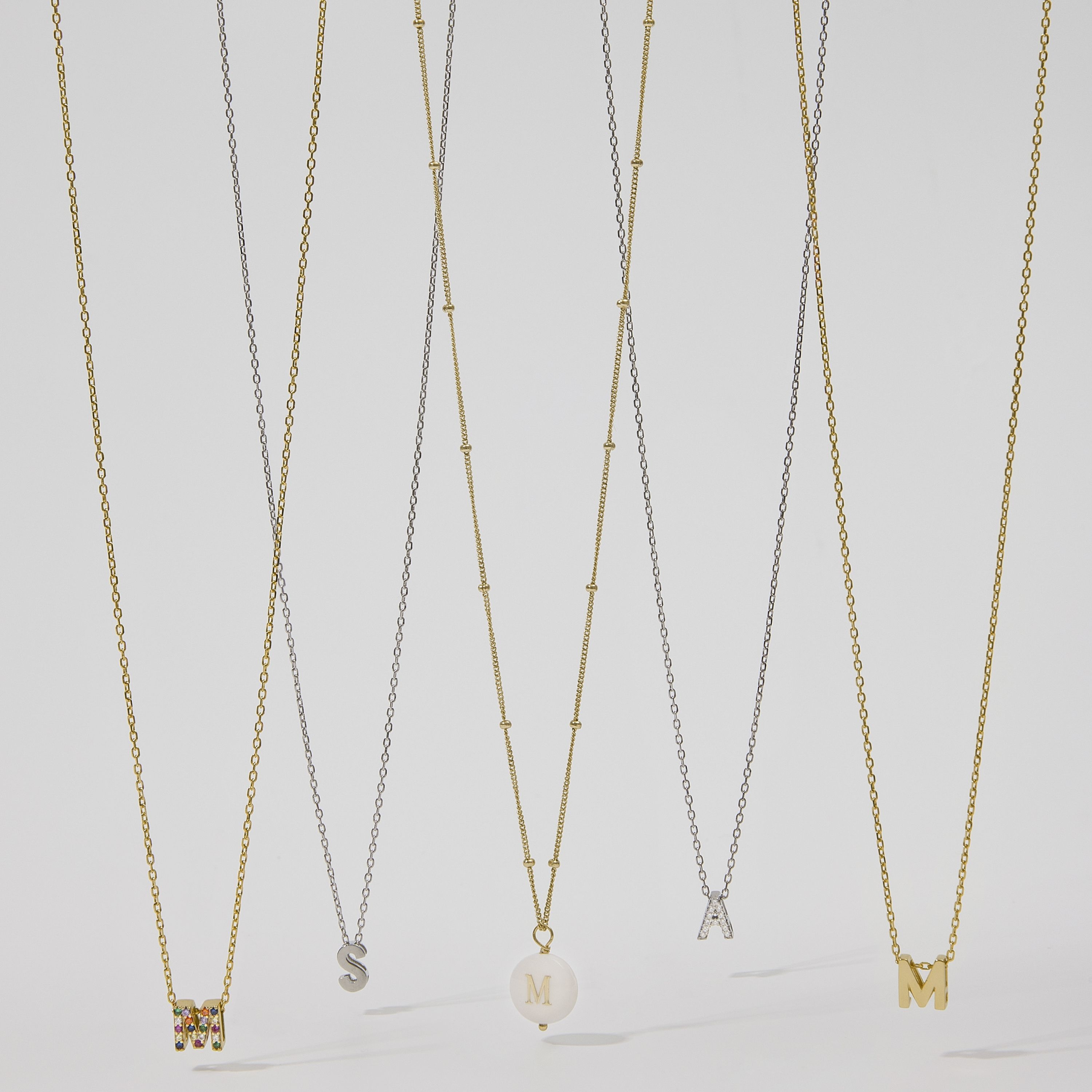 Luxenter Halsband 'Alphabet' guld dam – bild 3