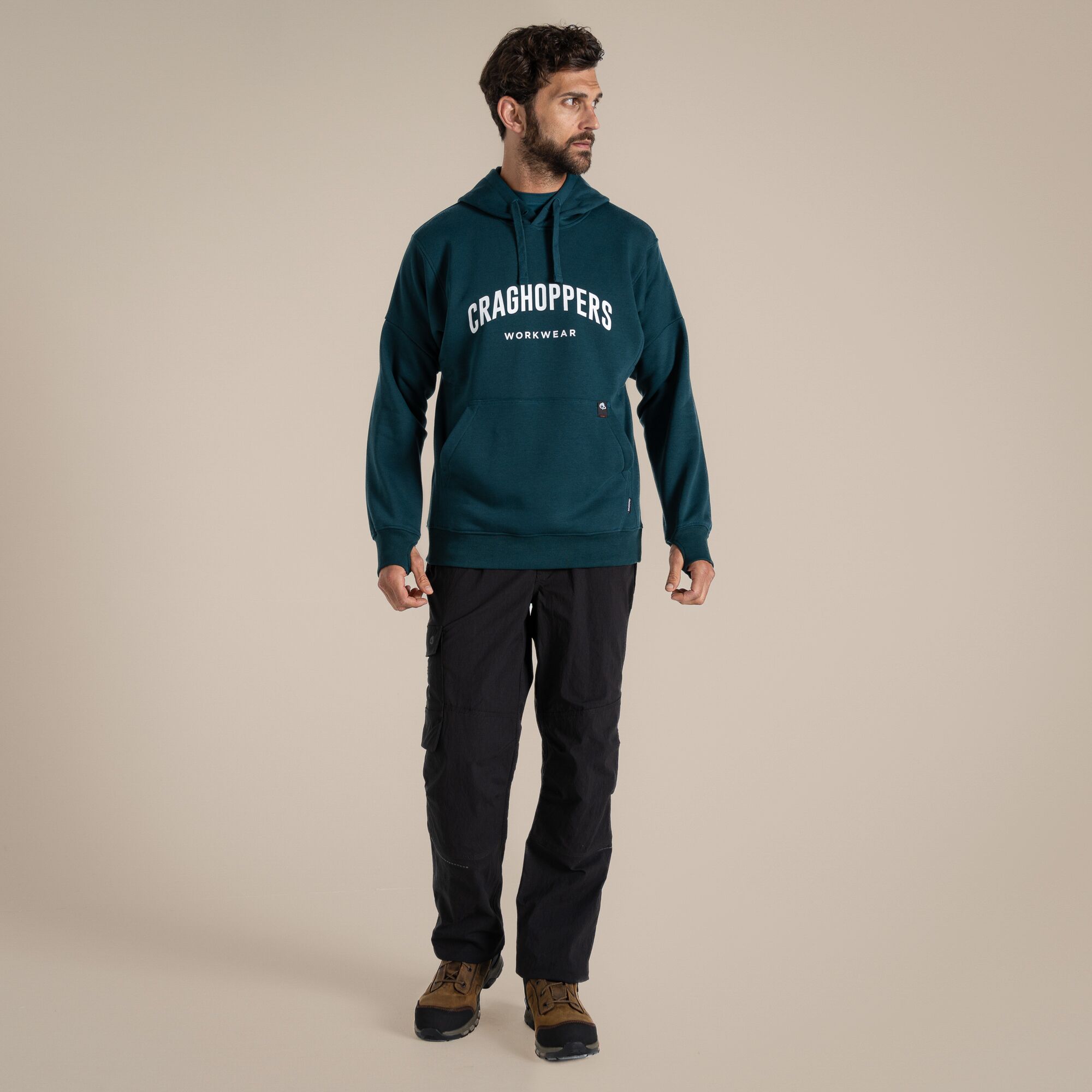 Mens Workwear Oulston Hoodie (Mörk Aegean Blue)