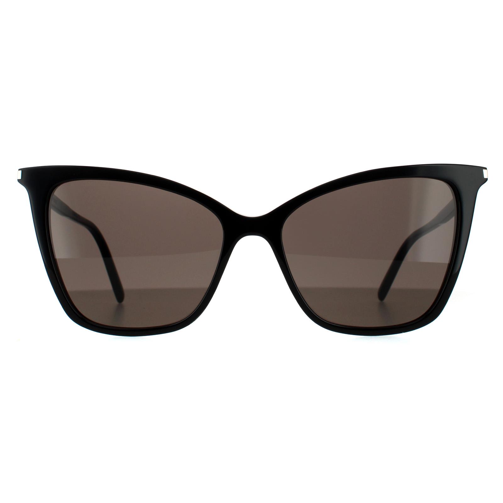 Thumbnail - Saint Laurent Cat Eye Damen Schwarz Grau Sonnenbrille