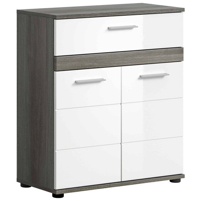 Furnilux Blake midi kast wit hoogglans mdf tz rook nb