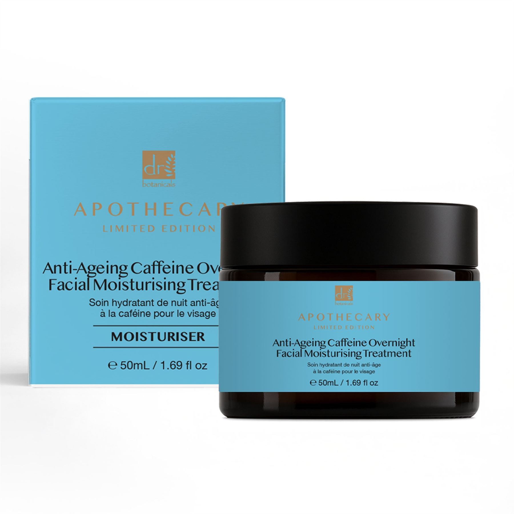Dr. Botanicals Unisex White Anti-Ageing Caffeine Overnight Facial Moisturising Treatment X 2 Duo Set In 50Ml - Image 3