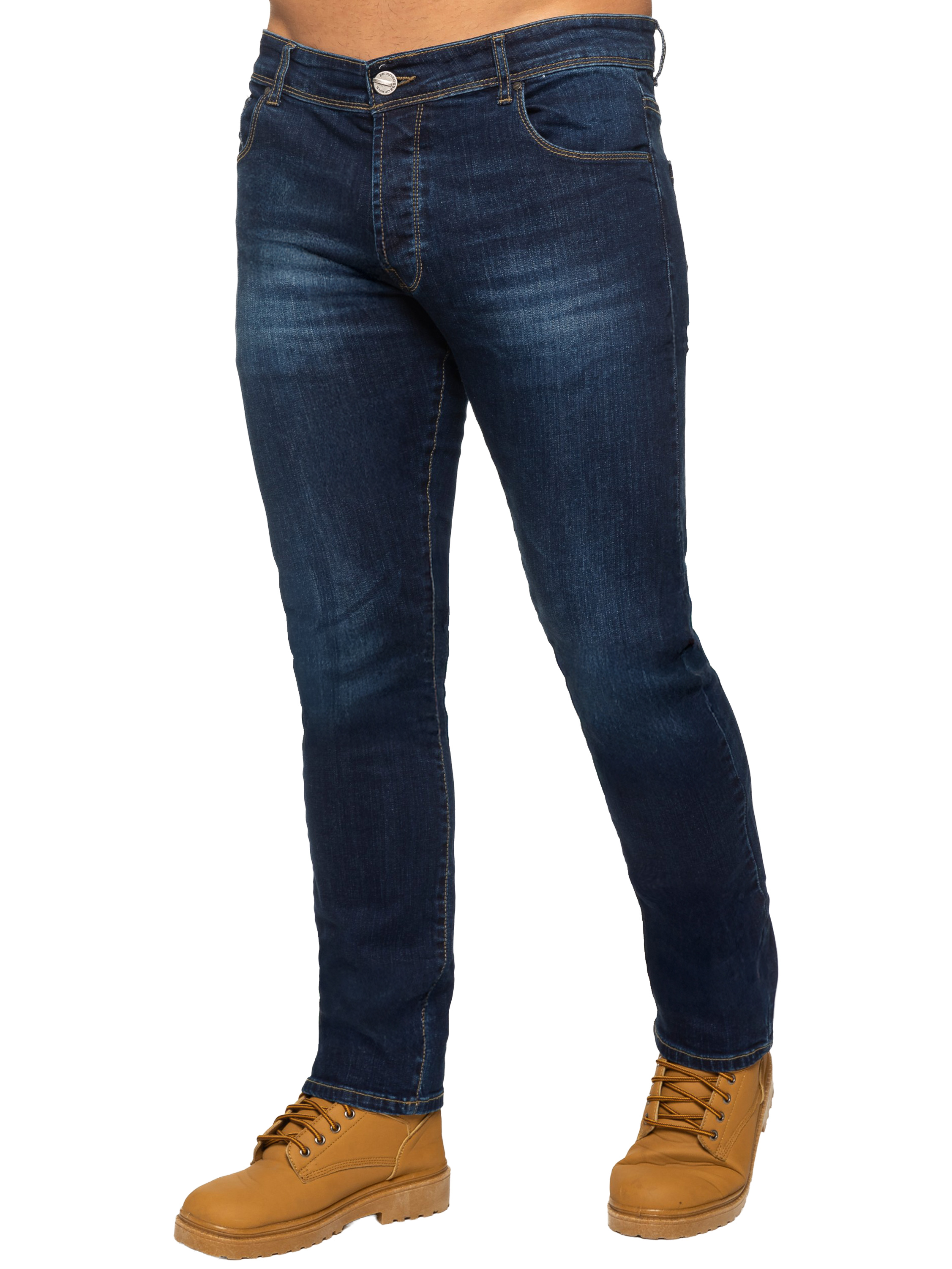 Thumbnail - Enzo Herren Slim Stretch Denim Jeans