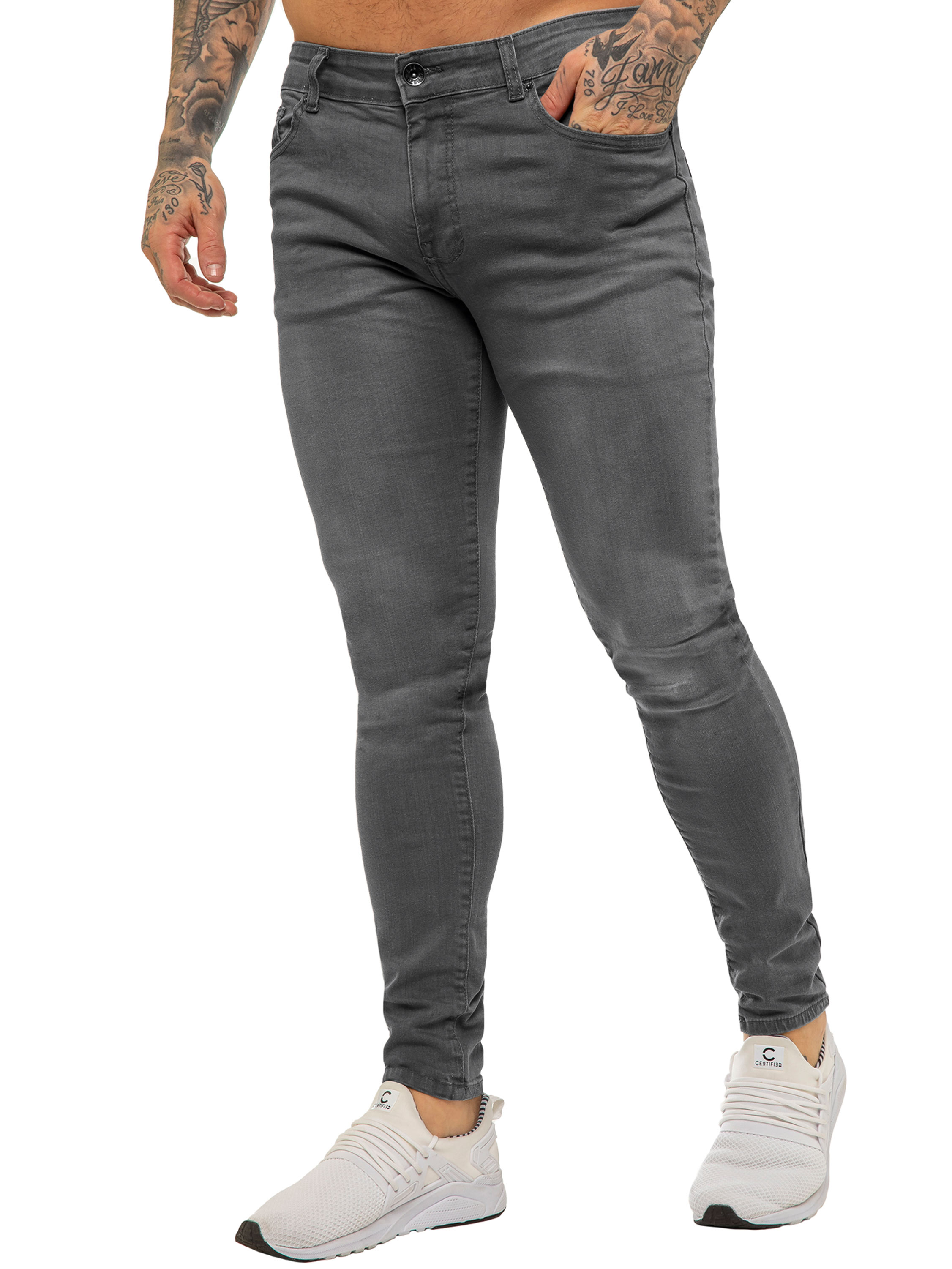 Thumbnail - Enzo Herren Skinny Super Stretch Denim Jeans