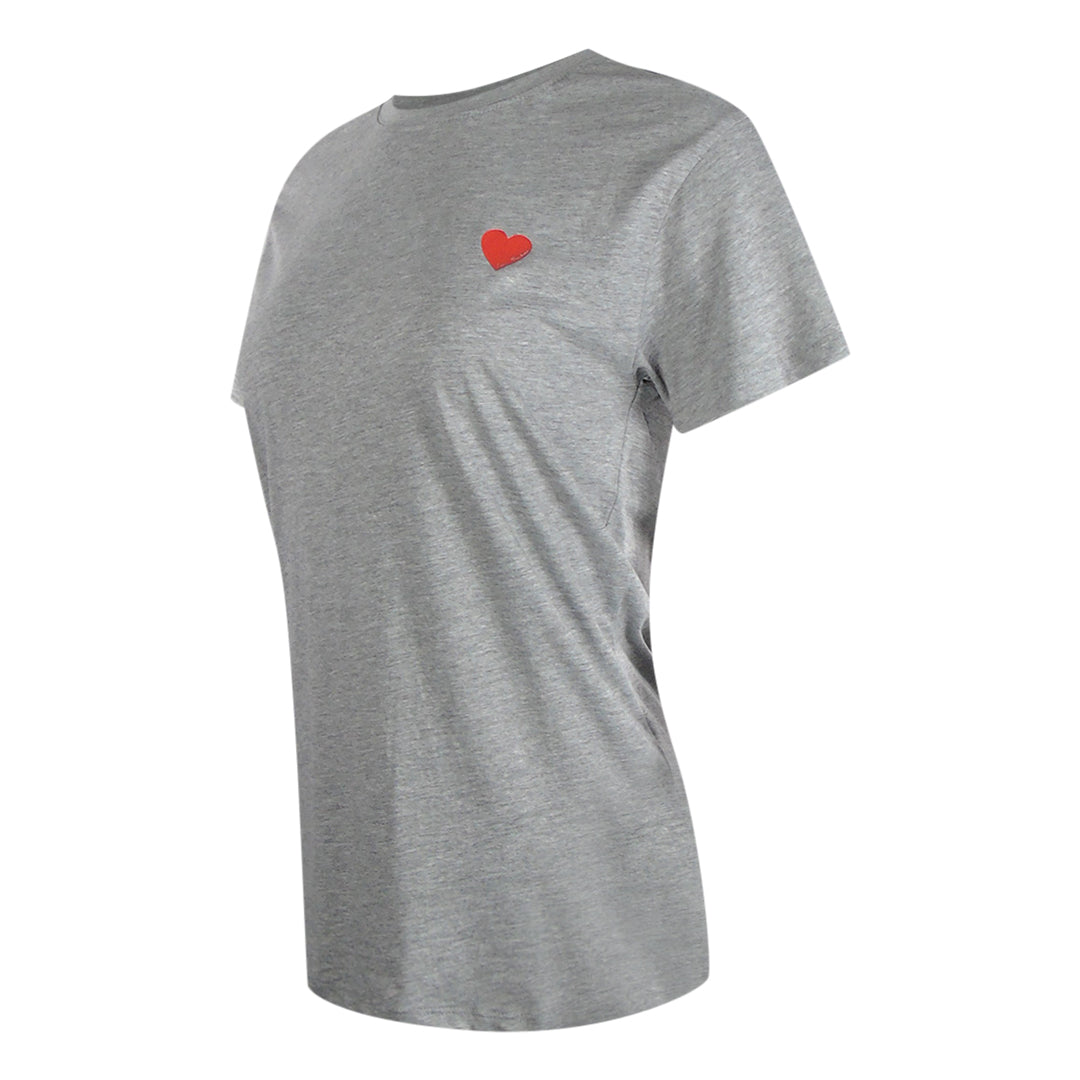 MOSCHINO Love Liten Röd Hjärtformad Grå T-shirt dam – bild 2
