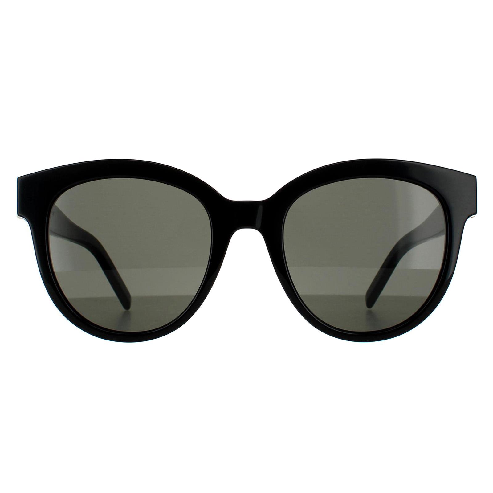 Thumbnail - Saint Laurent Runde Frauen Schwarz Grau Sonnenbrille