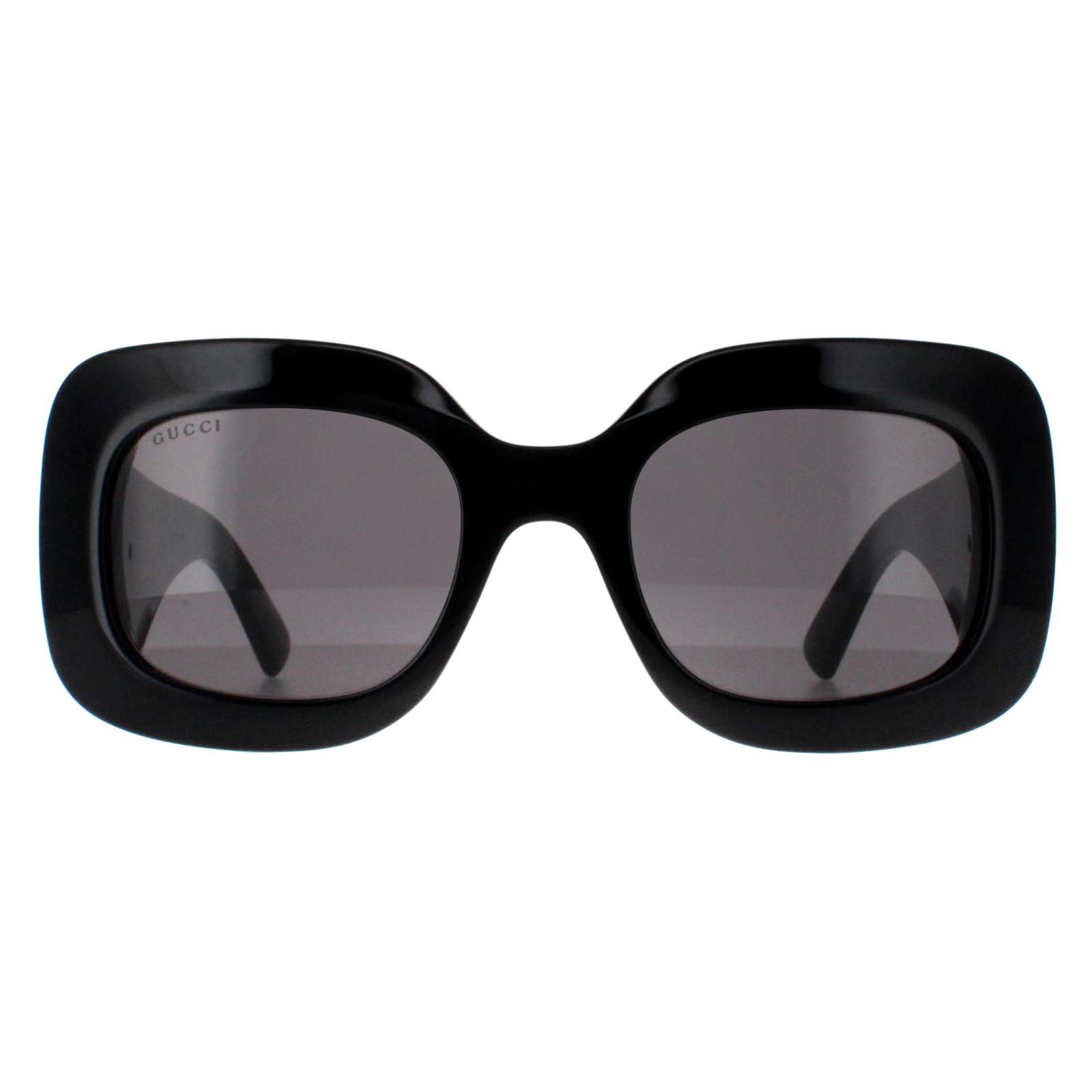 Thumbnail - Gucci Square Womens Schwarz mit Silber Grau GG1695S