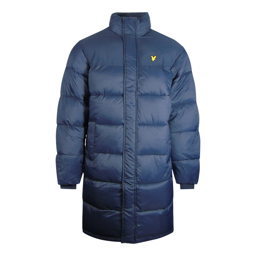 Thumbnail - Lyle & Scott – Lange, wattierte Pufferjacke in Marine