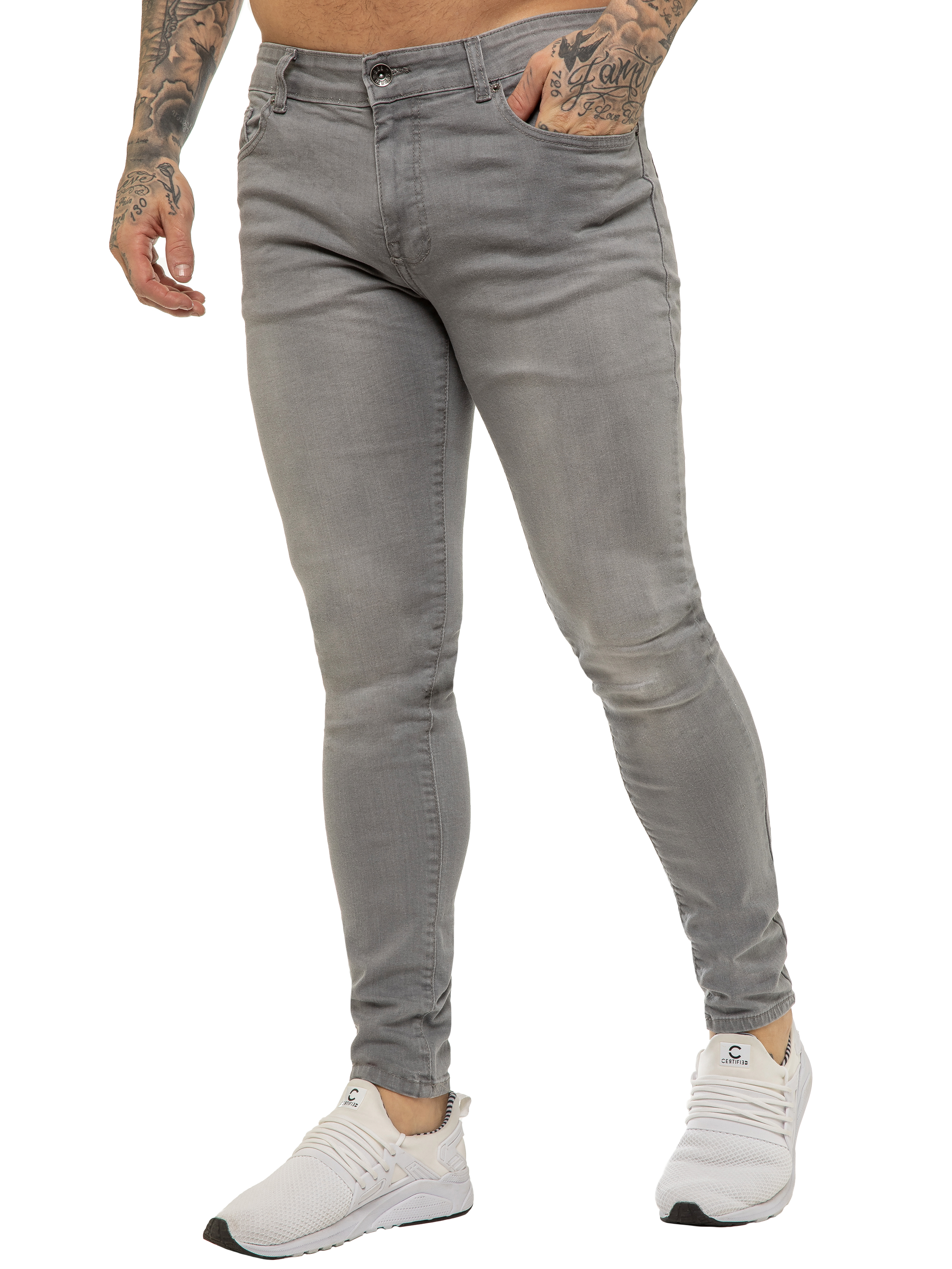 Thumbnail - Enzo Herren Skinny Super Stretch Denim Jeans