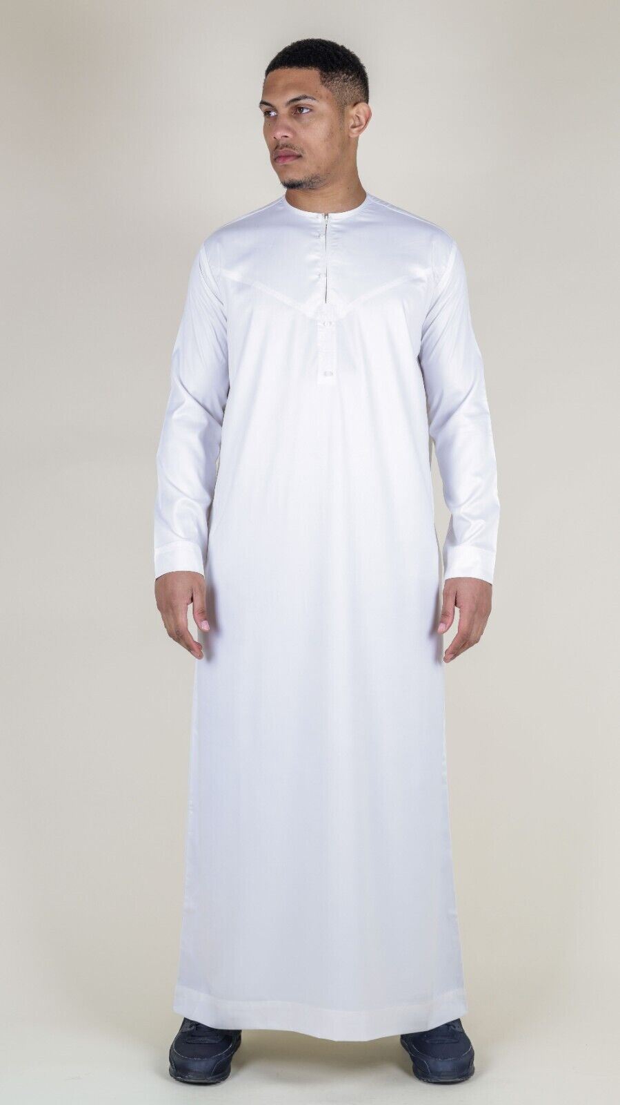 Thobe-rock för män Satin Emirati Islamic Jubba Eid Normal Fit