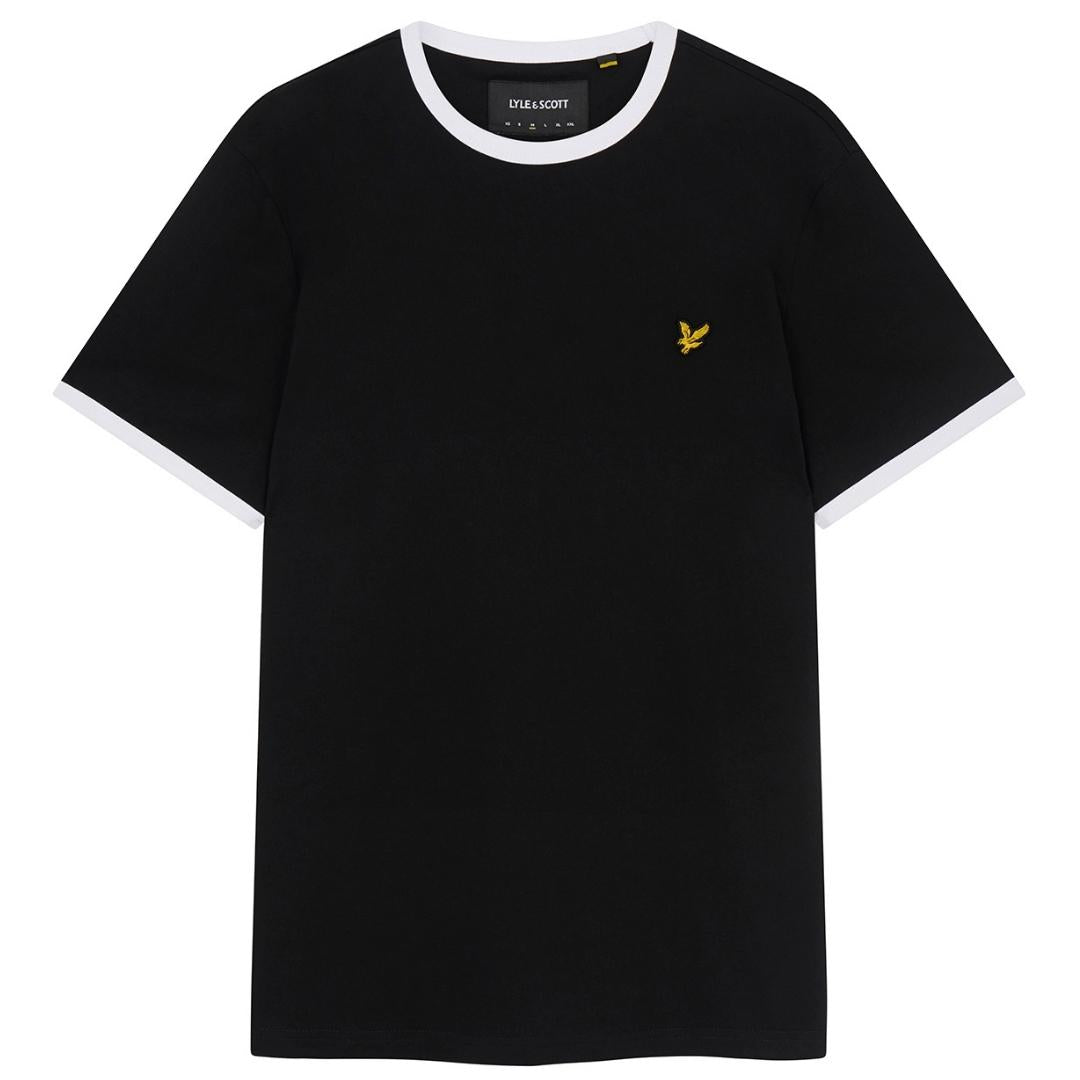 Lyle &amp; Scott Svart T-shirt Med Märkeslogga