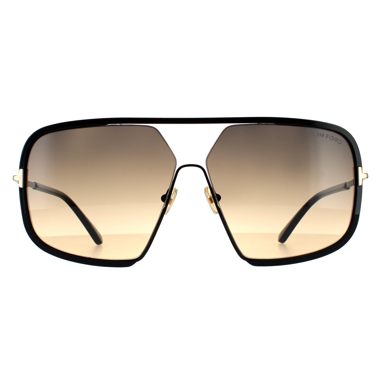 Thumbnail - Tom Ford Aviator Herren Glänzend Schwarz Smoke Gradient