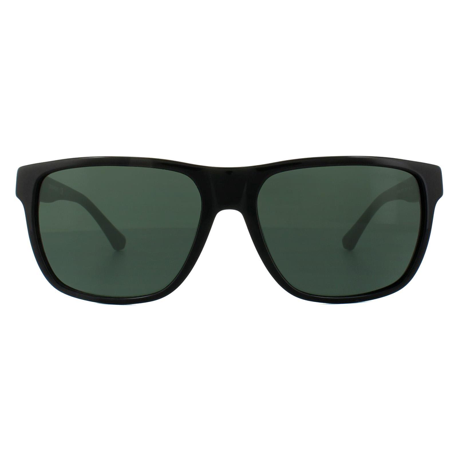 Emporio Armani Svart Solglasögon 4035 501771 Grå Grön