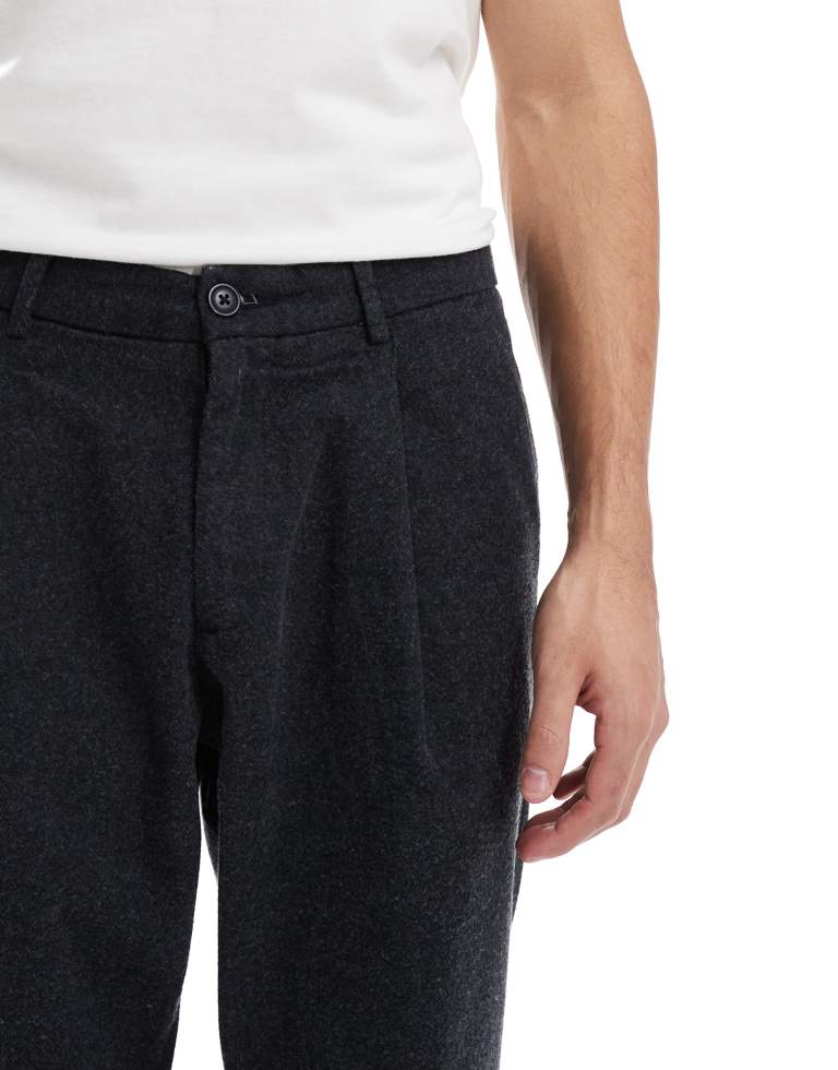 JACK & JONES bred tapered passform bomullstwill smart byxor herr – bild 2
