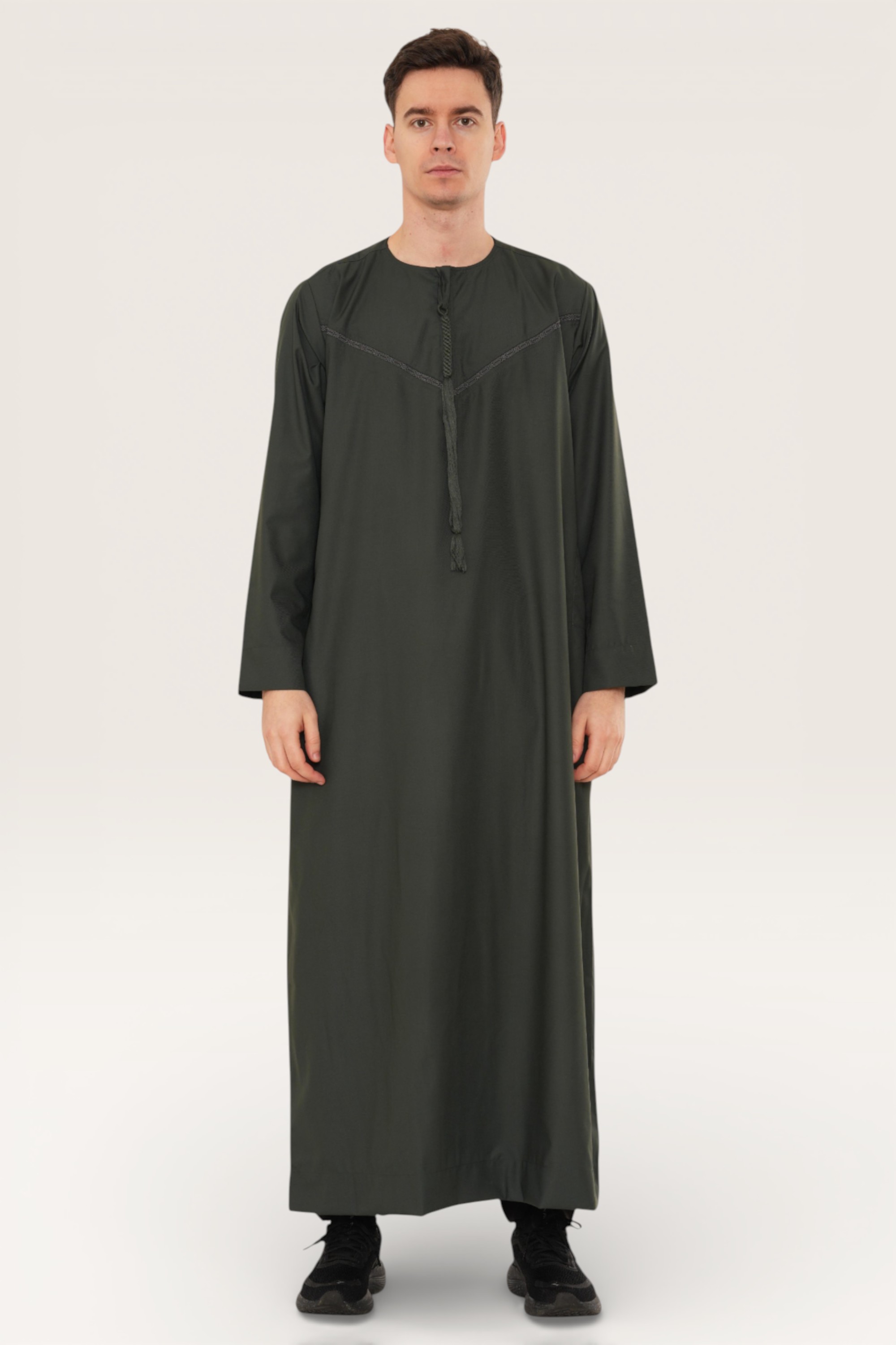 Thobez Mens Grön Ramadan Eid Marockansk Jubba Robe Kaftan Djellaba Thobe LFS -TT-008 skjortor & blusar herr – bild 2