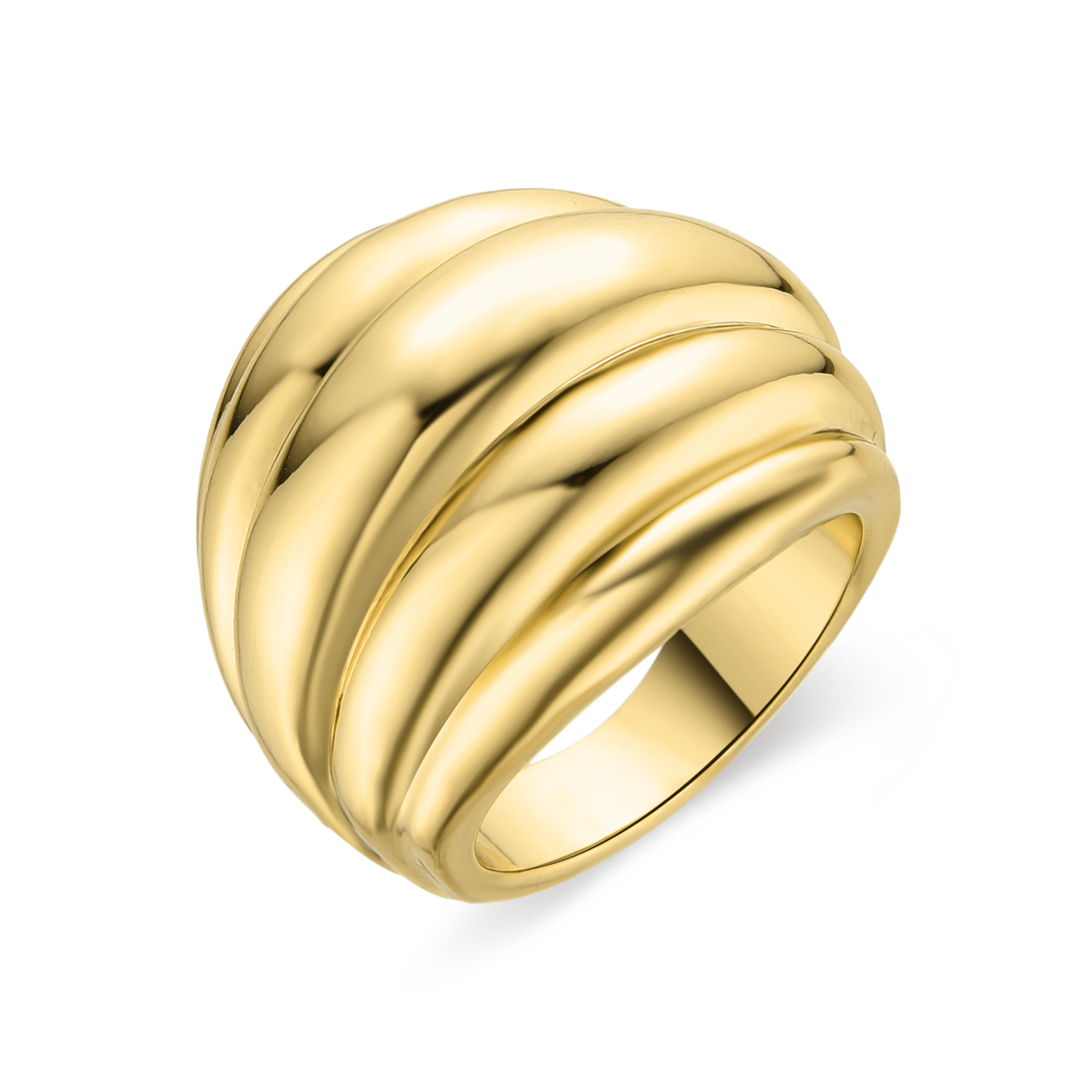 Abalt-ring i 18 karat gult