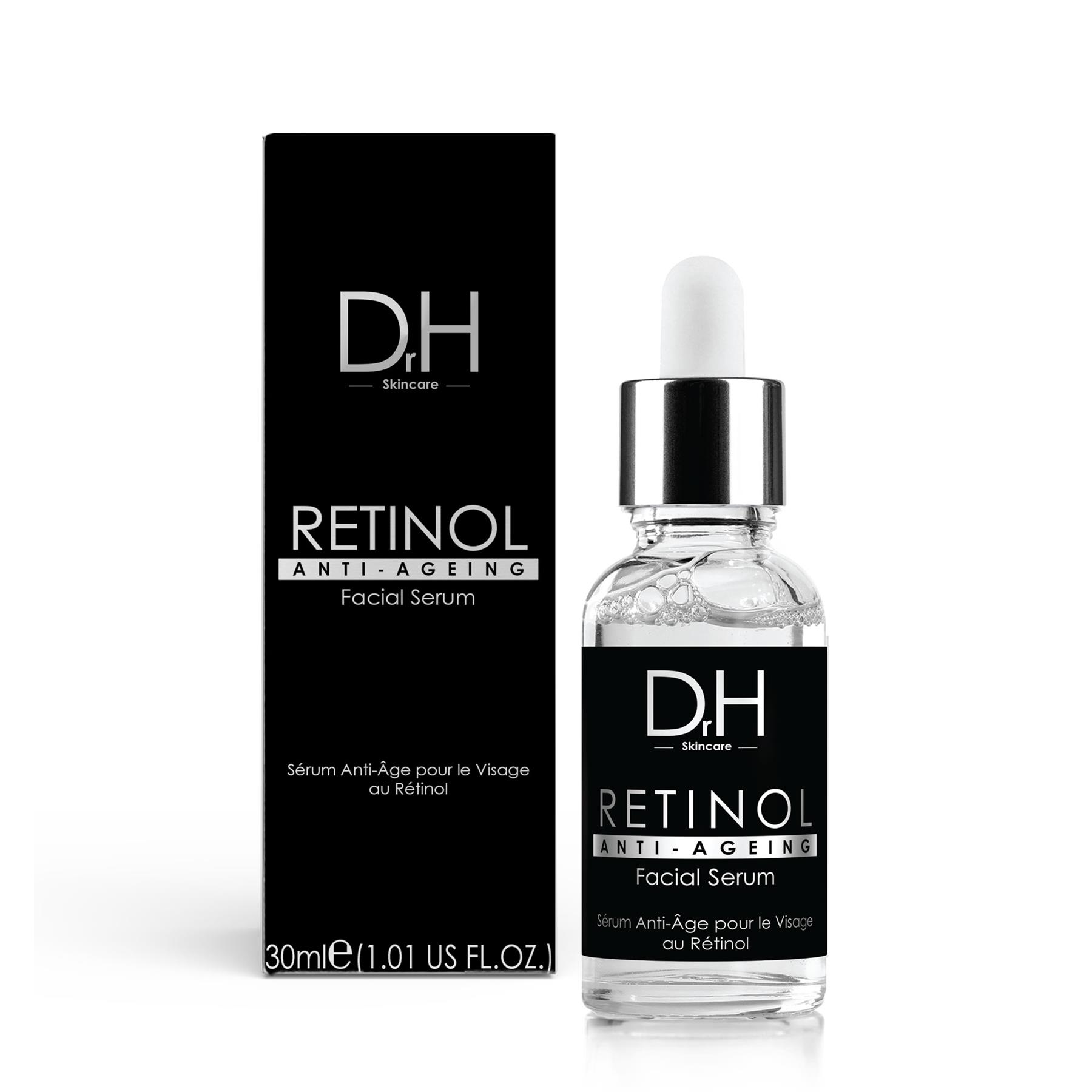 Dr H Unisex Anti-Ageing Retinol Facial Serum 30ml for Fine Lines, Wrinkles, Loss of Firmness - One Size