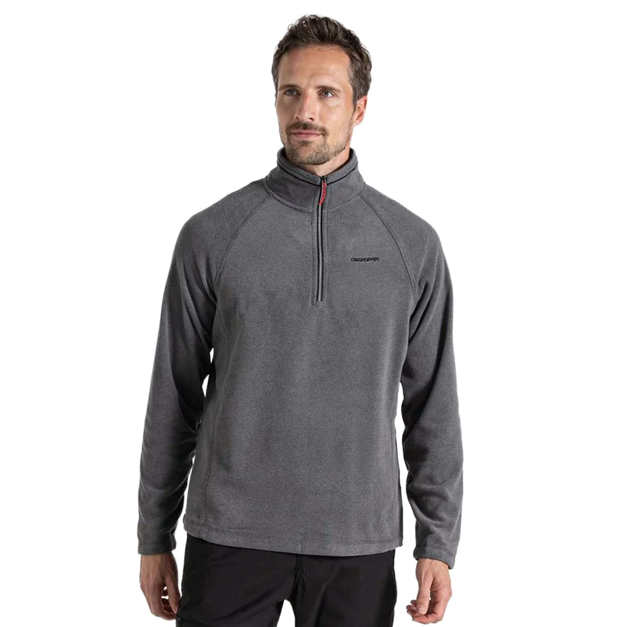 Craghoppers Mens Corey VI Half Zip Fleece Top (Black Pepper Marl) - Size 4XL