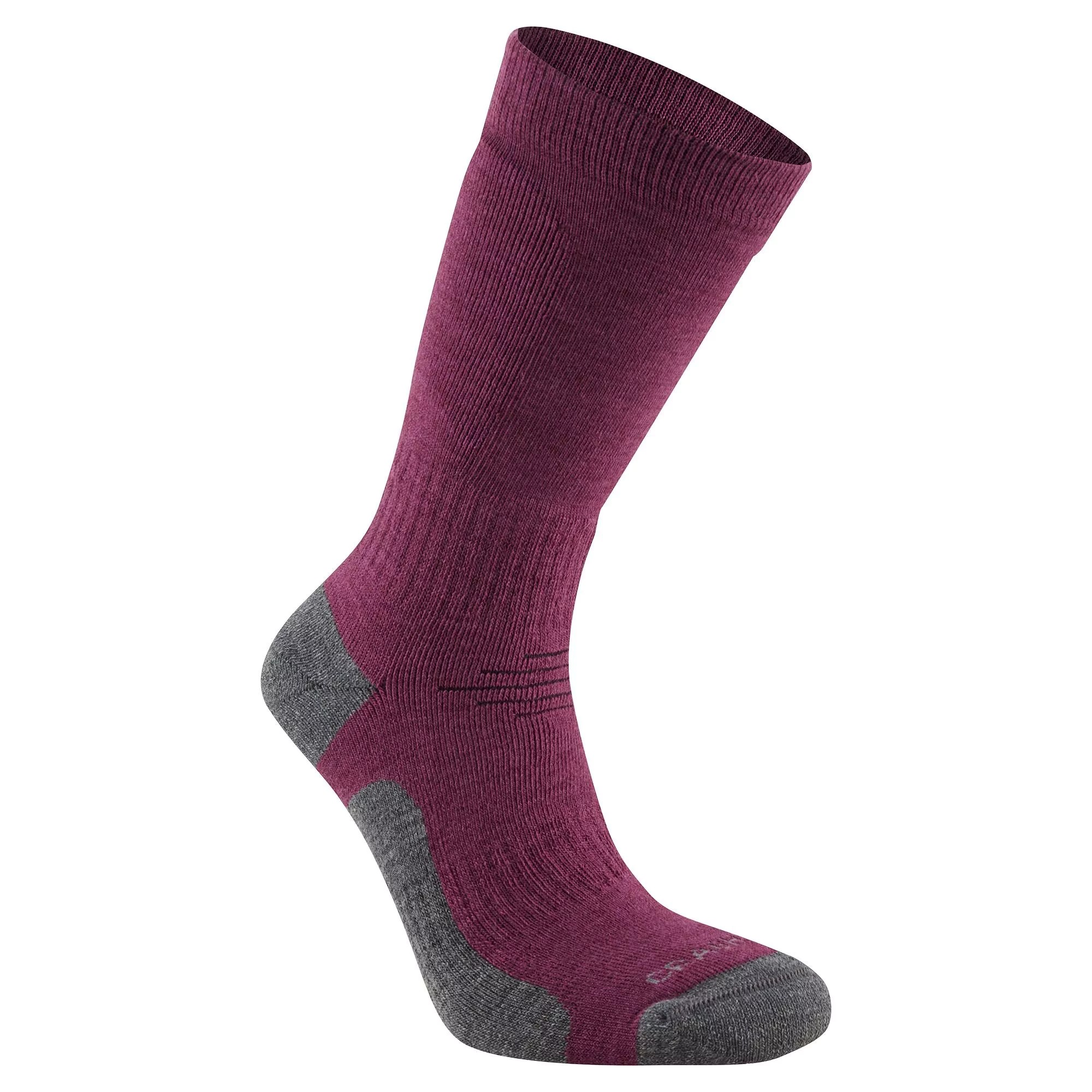 Craghoppers Unisex Adult Trek Merino Wool Socks (Wildberry Purple) - Size UK 6-8