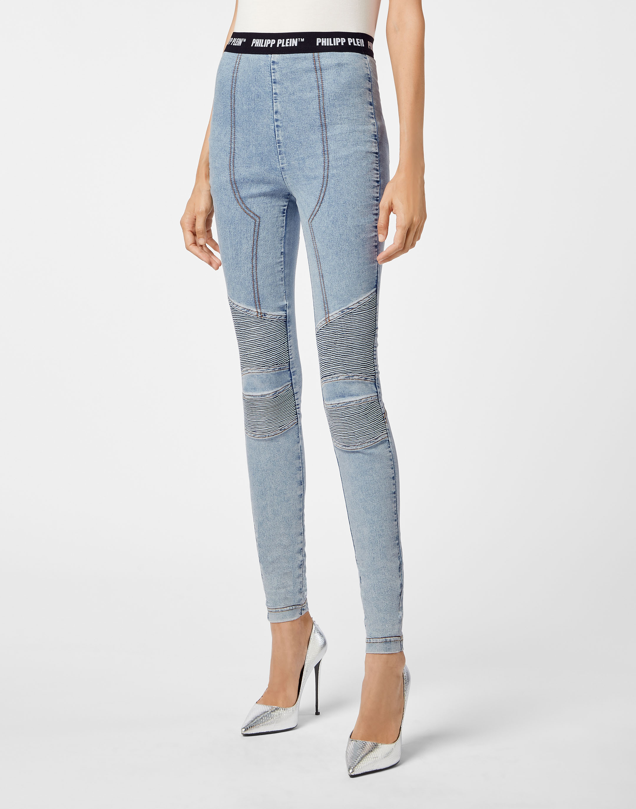 Philipp Plein Superhög midja jeggings leggings dam – bild 2