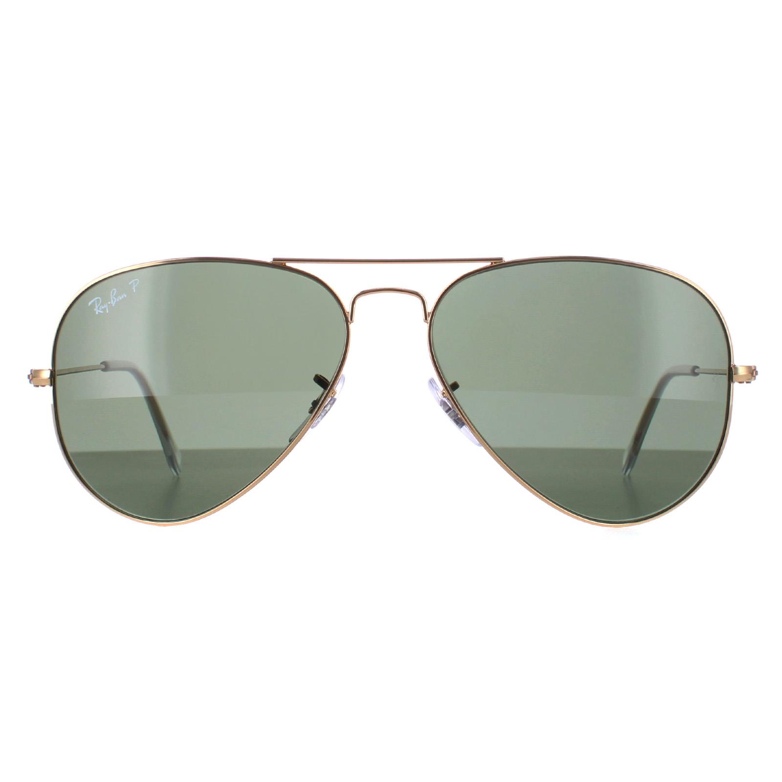 Ray-Ban Unisex Sunglasses Aviator 3025 001/58 Gold Polarized Metal – One Size