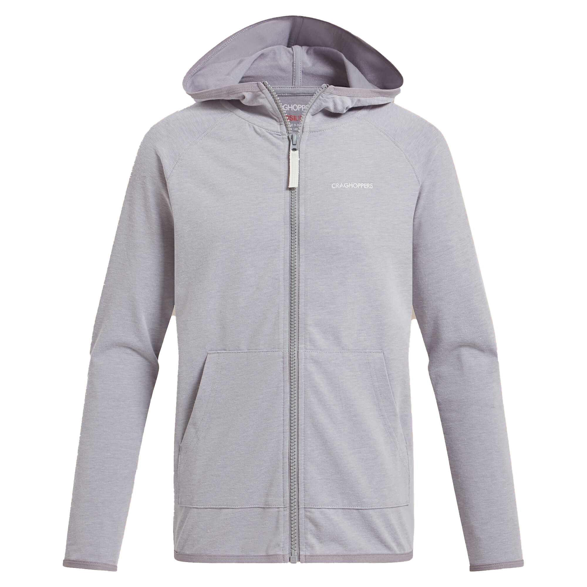 Craghoppers Frey Nosilife Hooded Jacket voor kinderen/Kinderen (Zachtgrijs mergel)