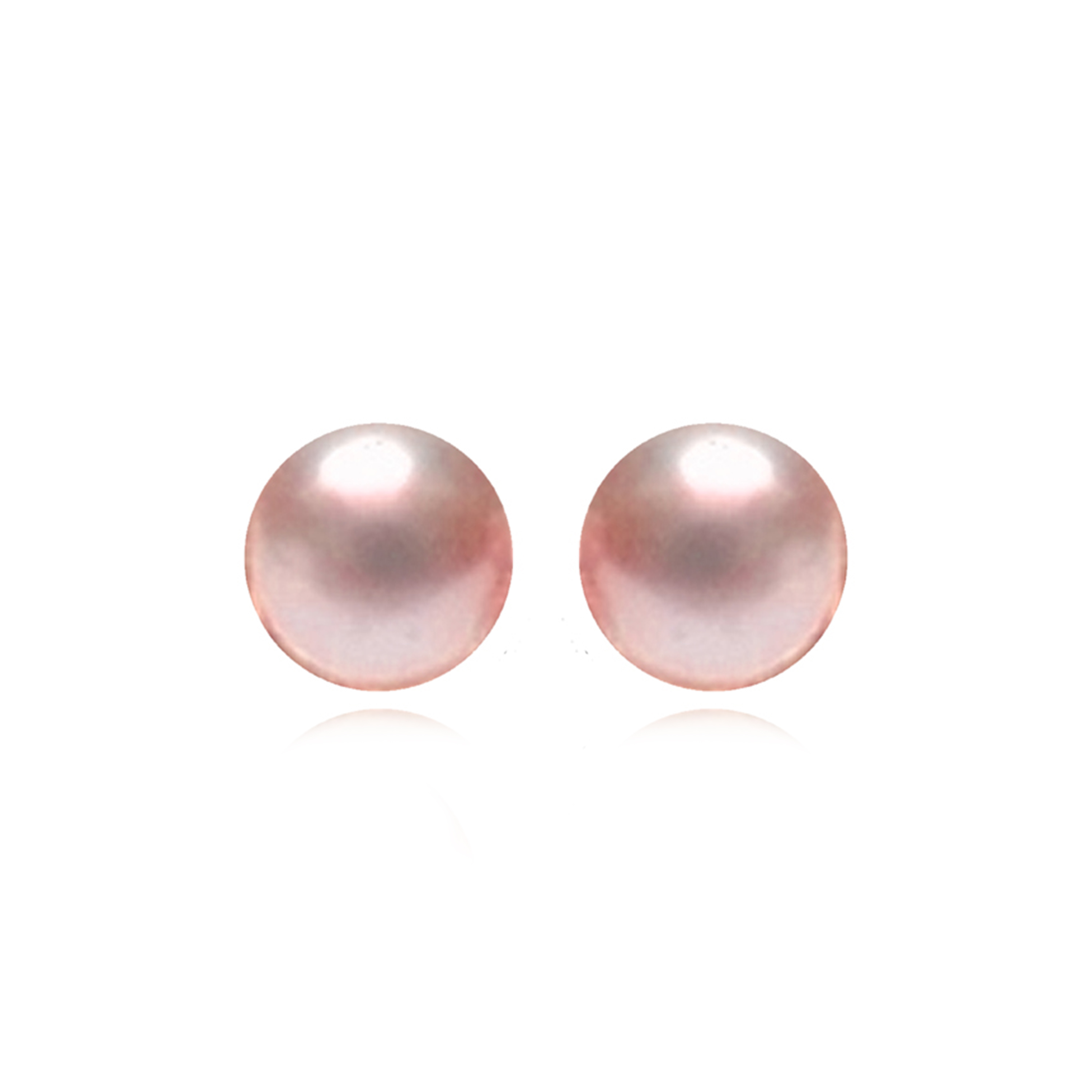 geelörhängen i 925 sterling silver och rosa pärla med rodiumpläterad yta