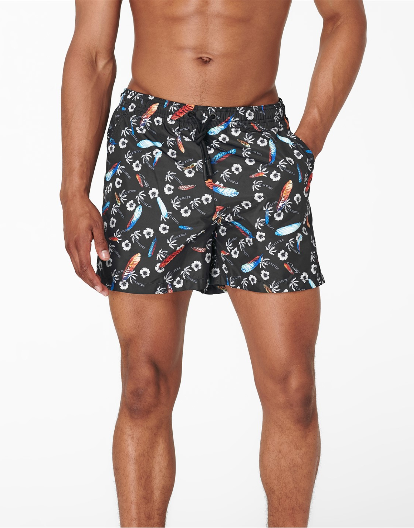 Marcelo Burlon Hawaii-tryckta badshorts herr – bild 2