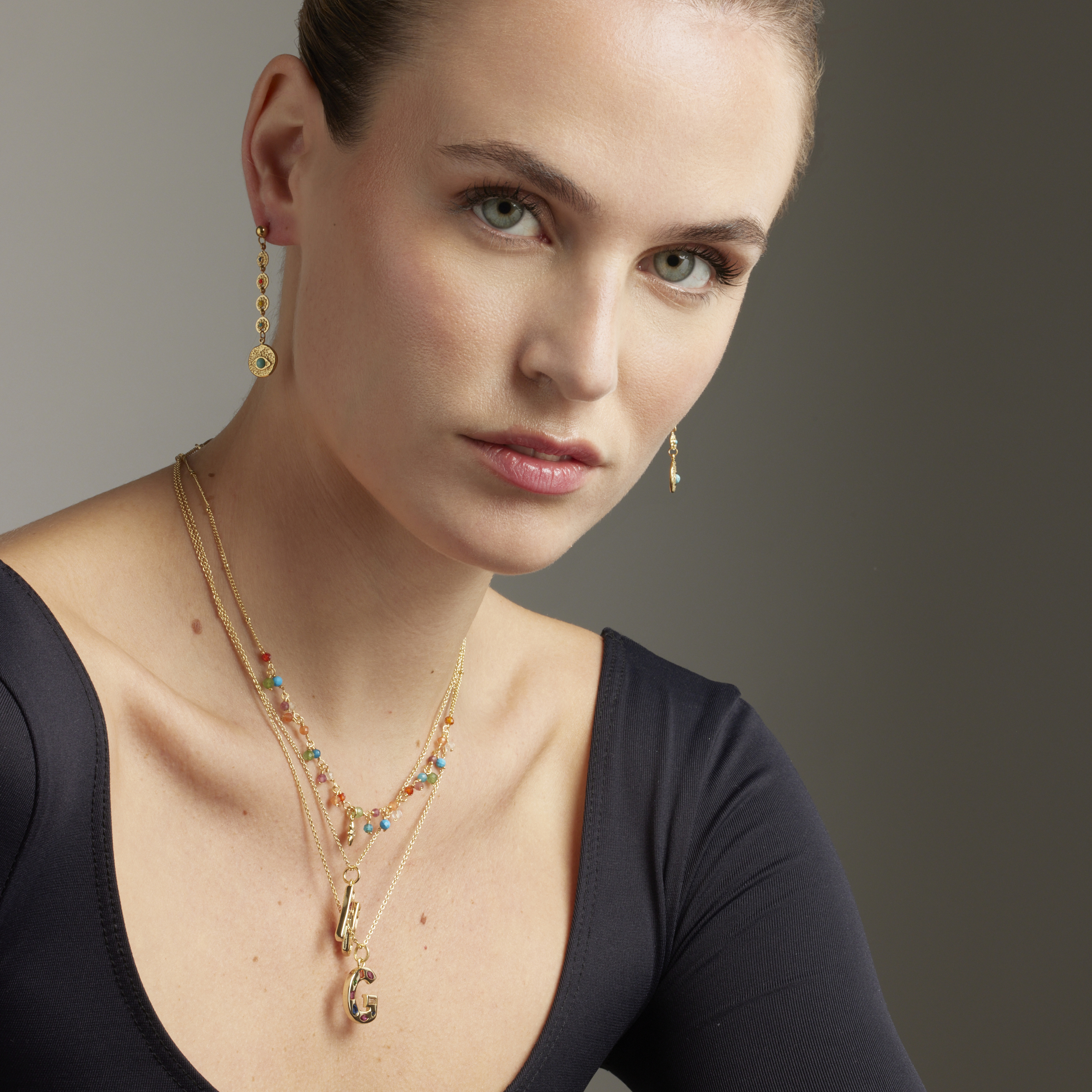 Luxenter Lision halsband med 18 karat guldfinish dam – bild 2