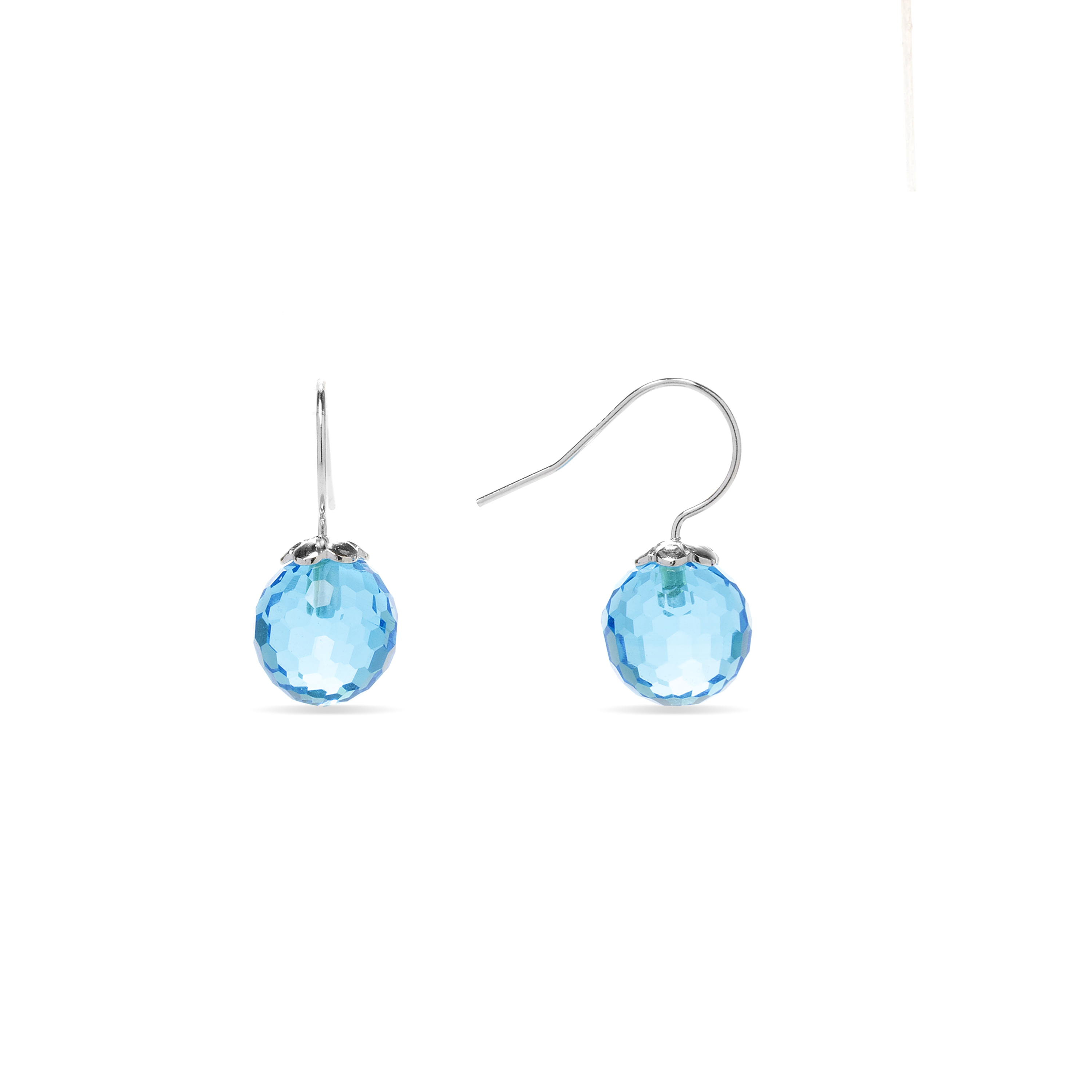 Luxenter Luxenter Ohrringe, 925er Sterlingsilber Geel und Aquamarin blauer Hydrothermalquarz rhodiniert