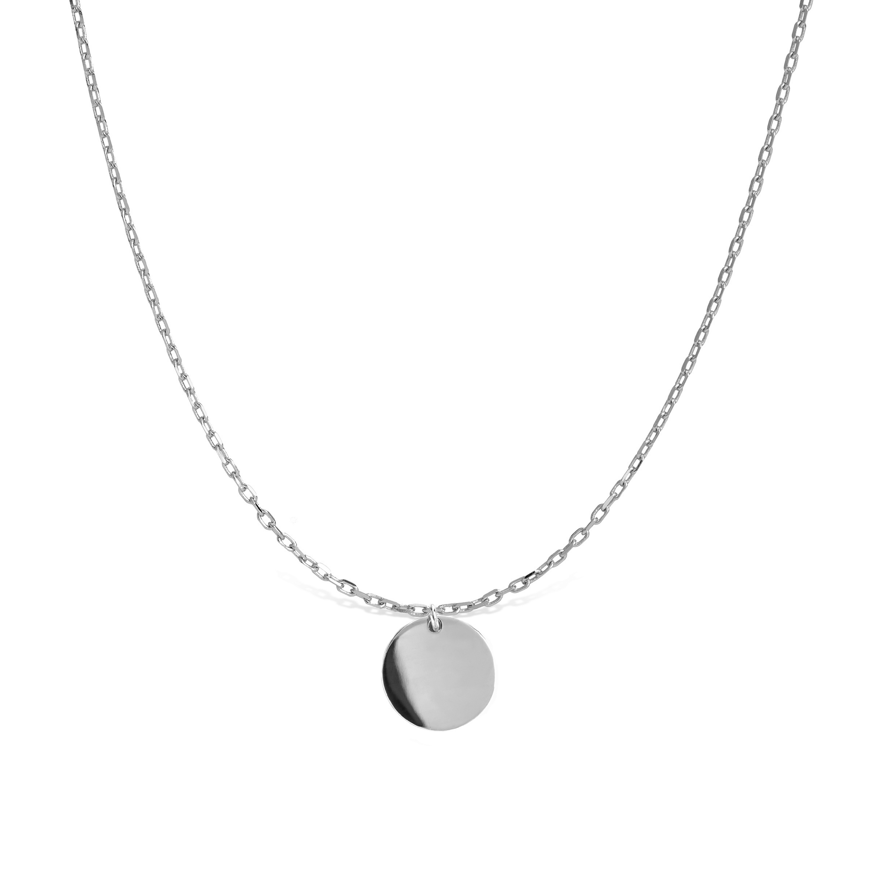 mi sol 925 sterling silverkedja med rodiumpläterad yta