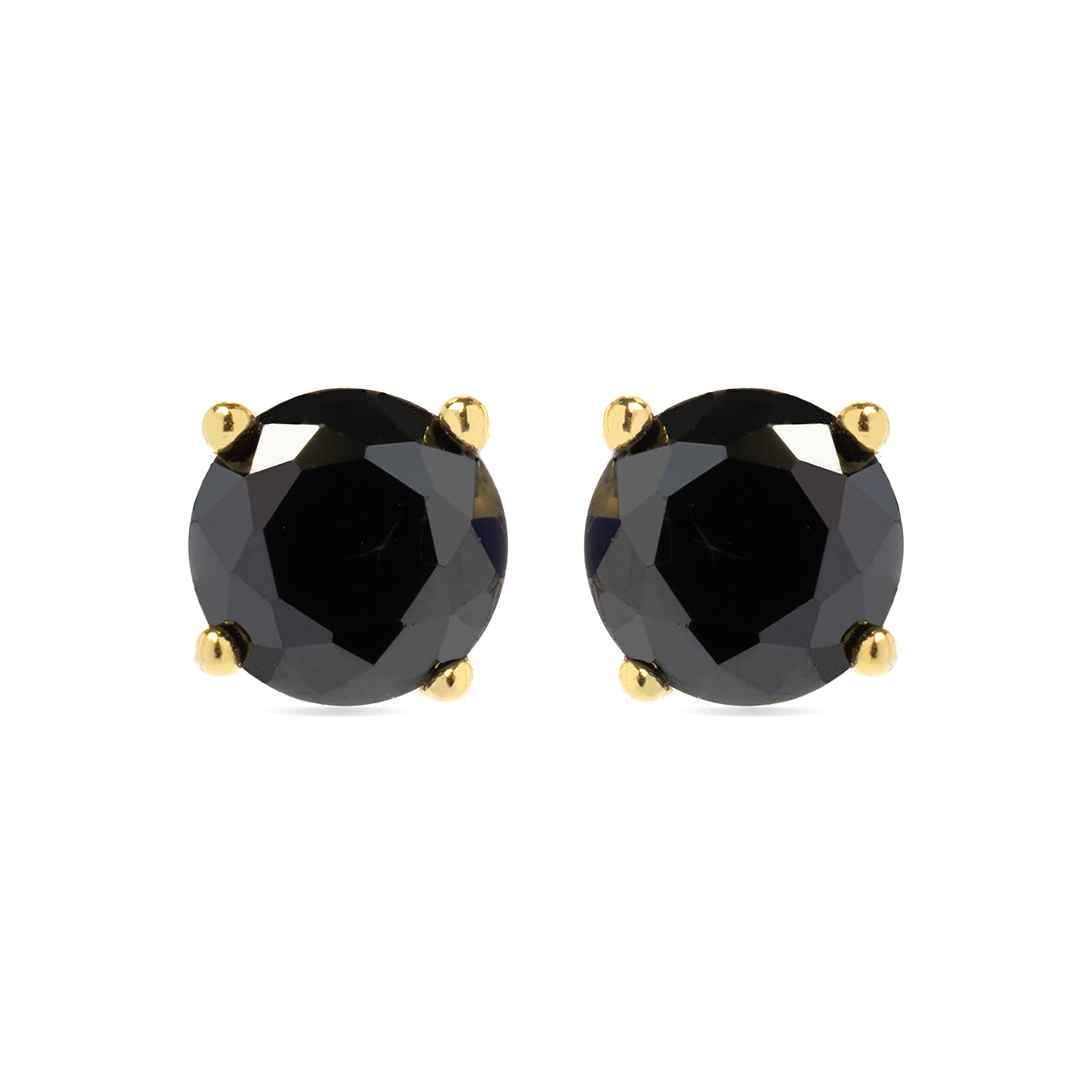 otieno örhängen tillverkade av 925 sterling silver och 18K guldpläterad onyx zirkonia