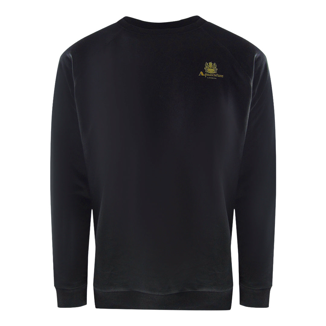 Aquascutum Iconic Crest Svart Träningsset Med Rund Hals sweatshirts herr – bild 2