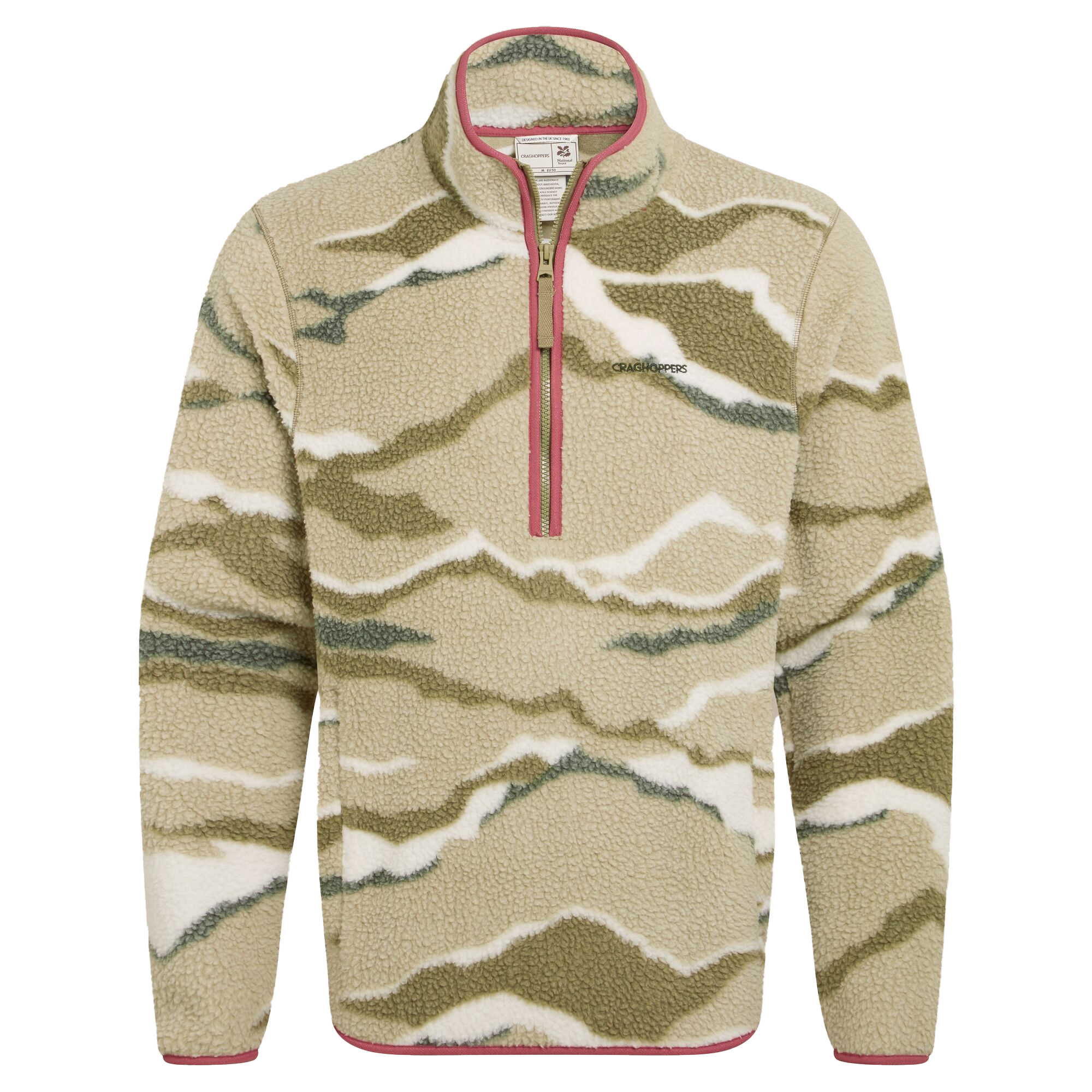 Craghoppers Herr National Trust Rawthey Landscape Fleece Topp (Kardemumma) – bild 2