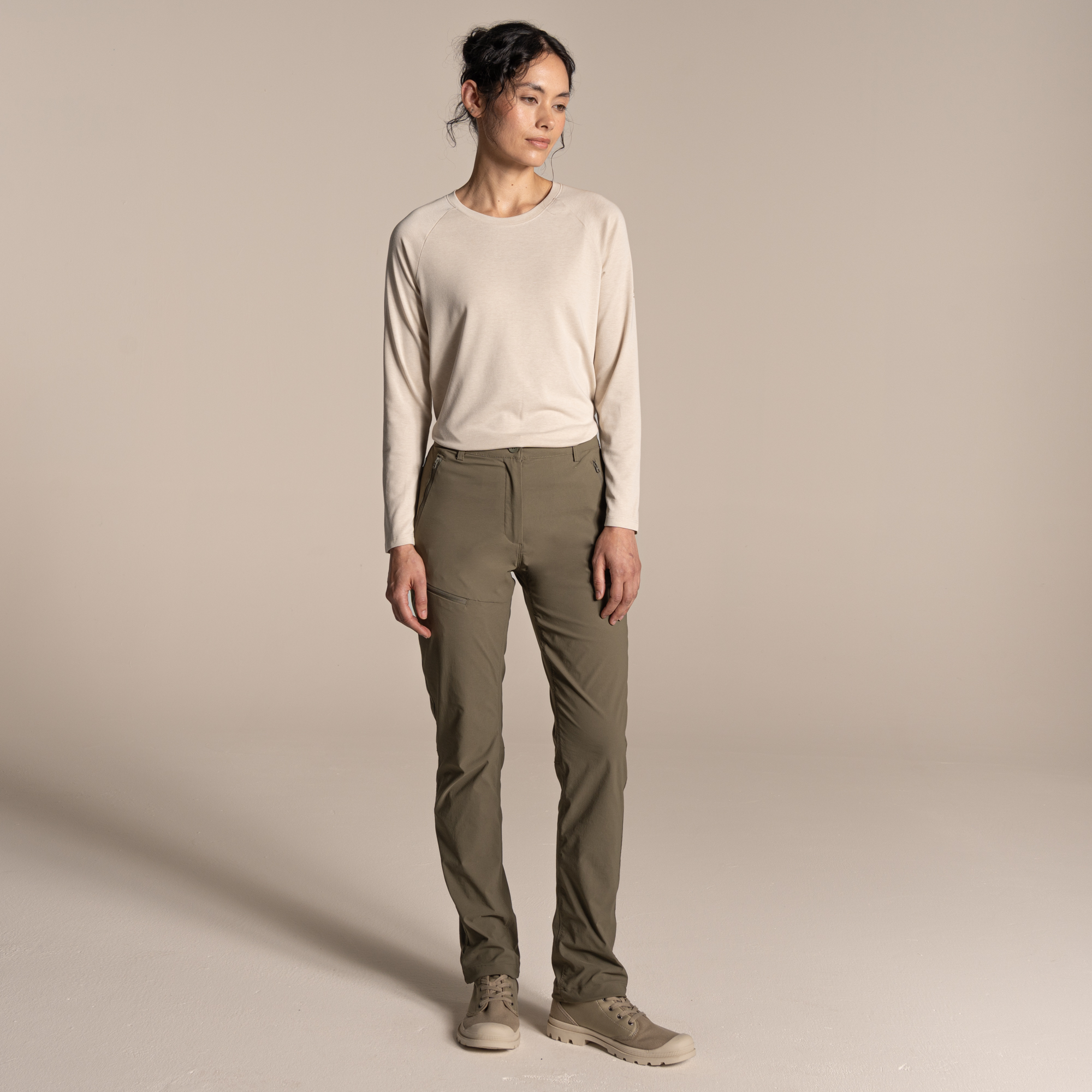 Craghoppers Dames/Dames Nour Nosilife T-shirt met lange mouwen (Oestermarmel)