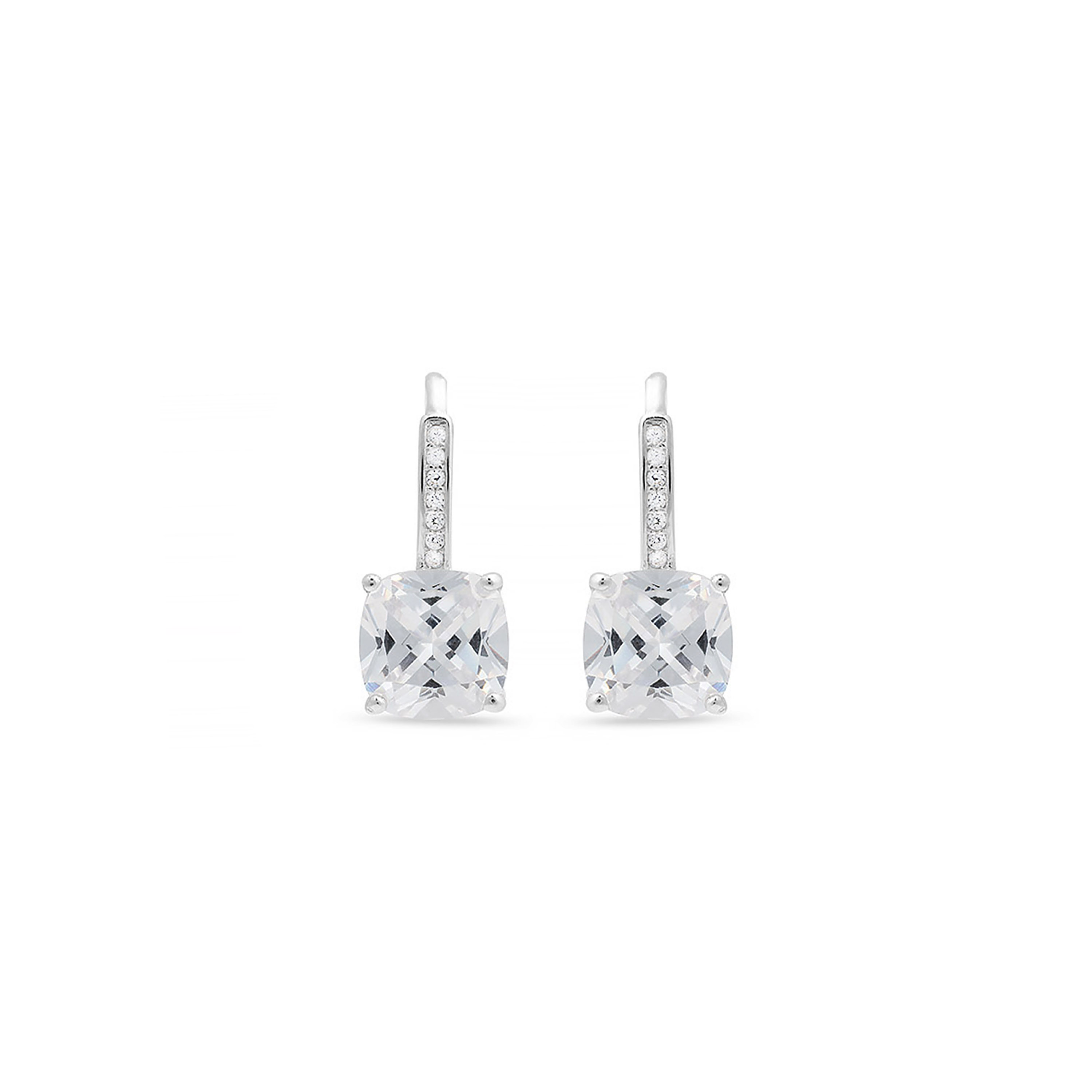 mathzi-örhängen i 925 sterling silver och rodiumpläterad blank yta med kubiska zirkoner