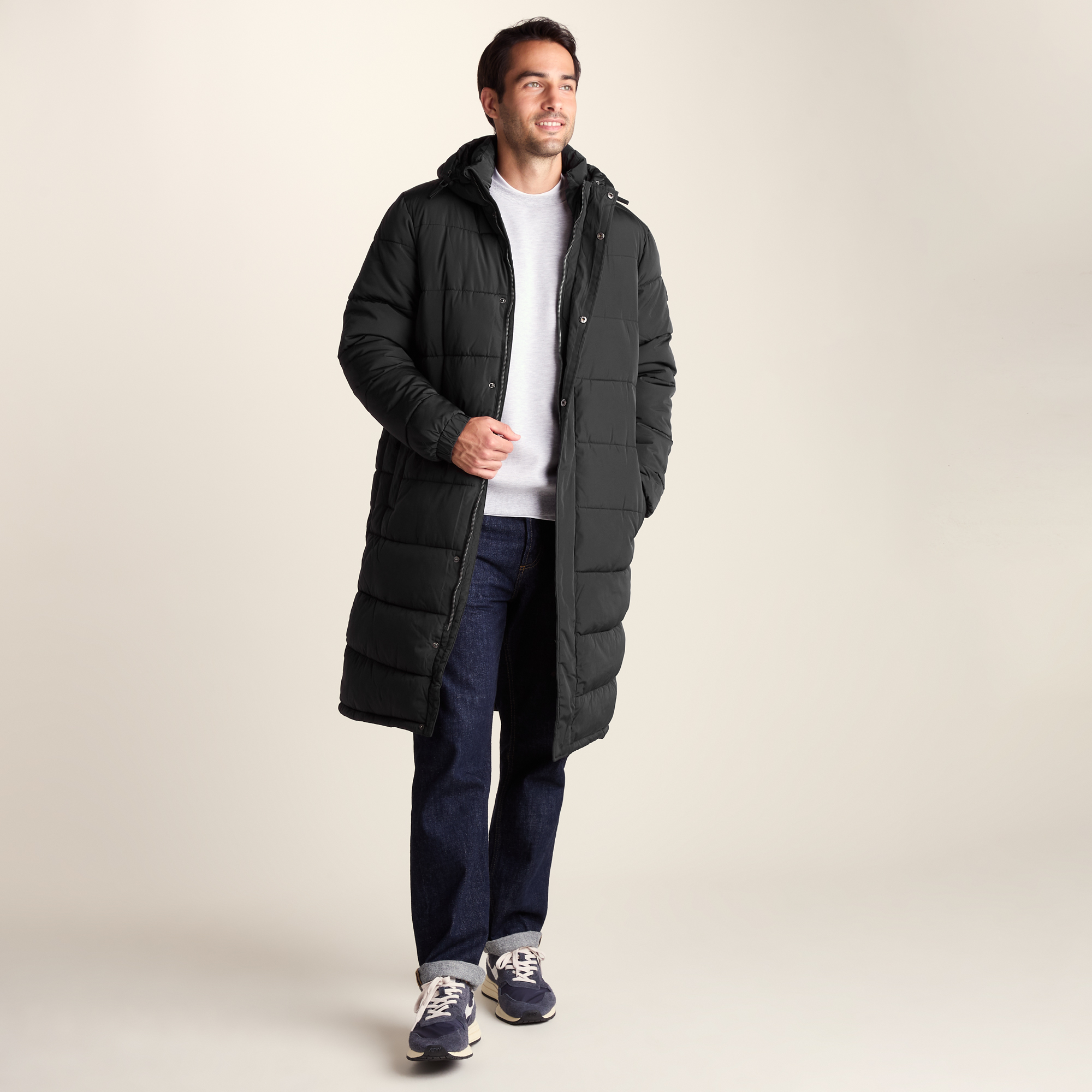 TOG24 Langrick Mens Long Padded Jacket Black - Size Large