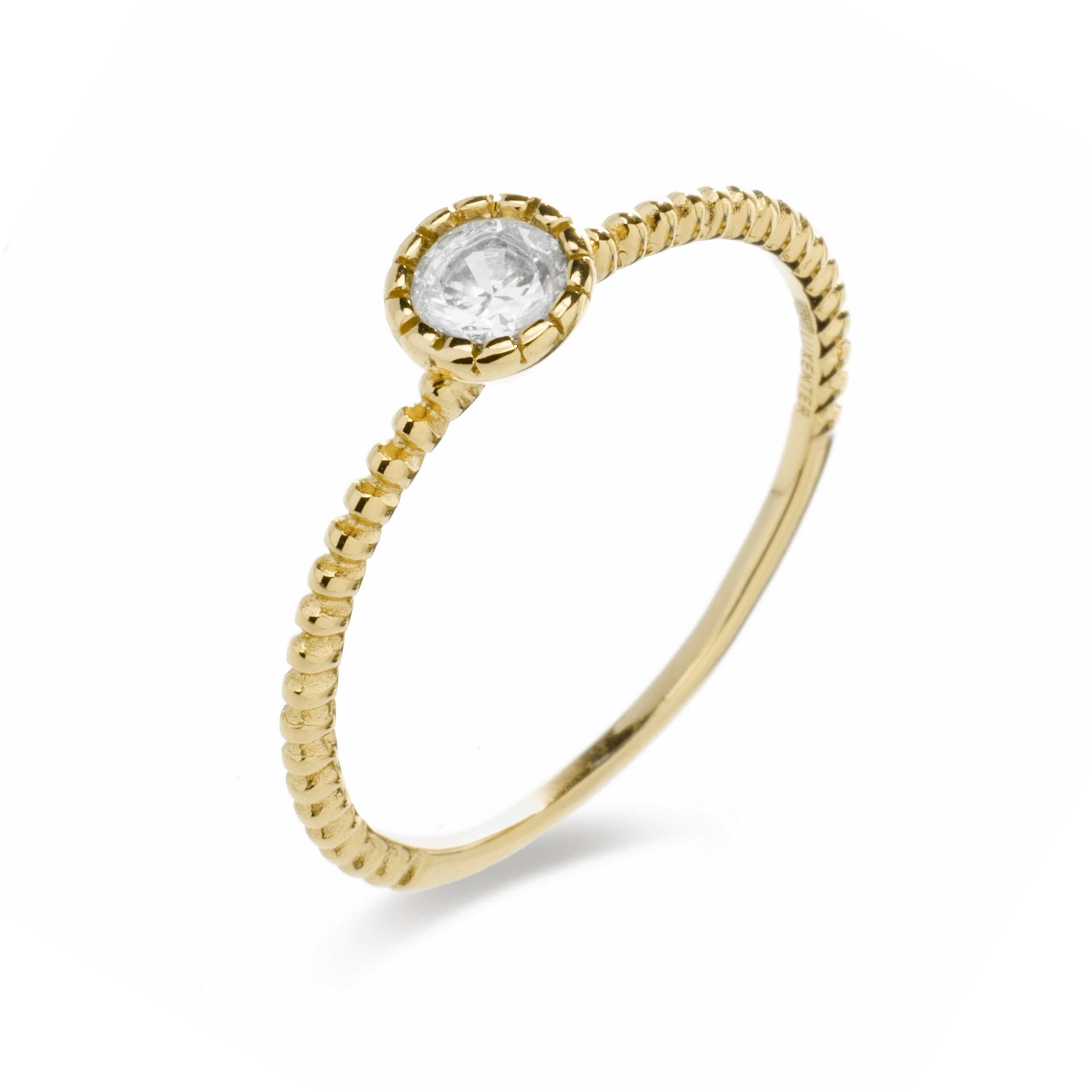 Naadim 925 Sterling Silver Guldpläterad Ring