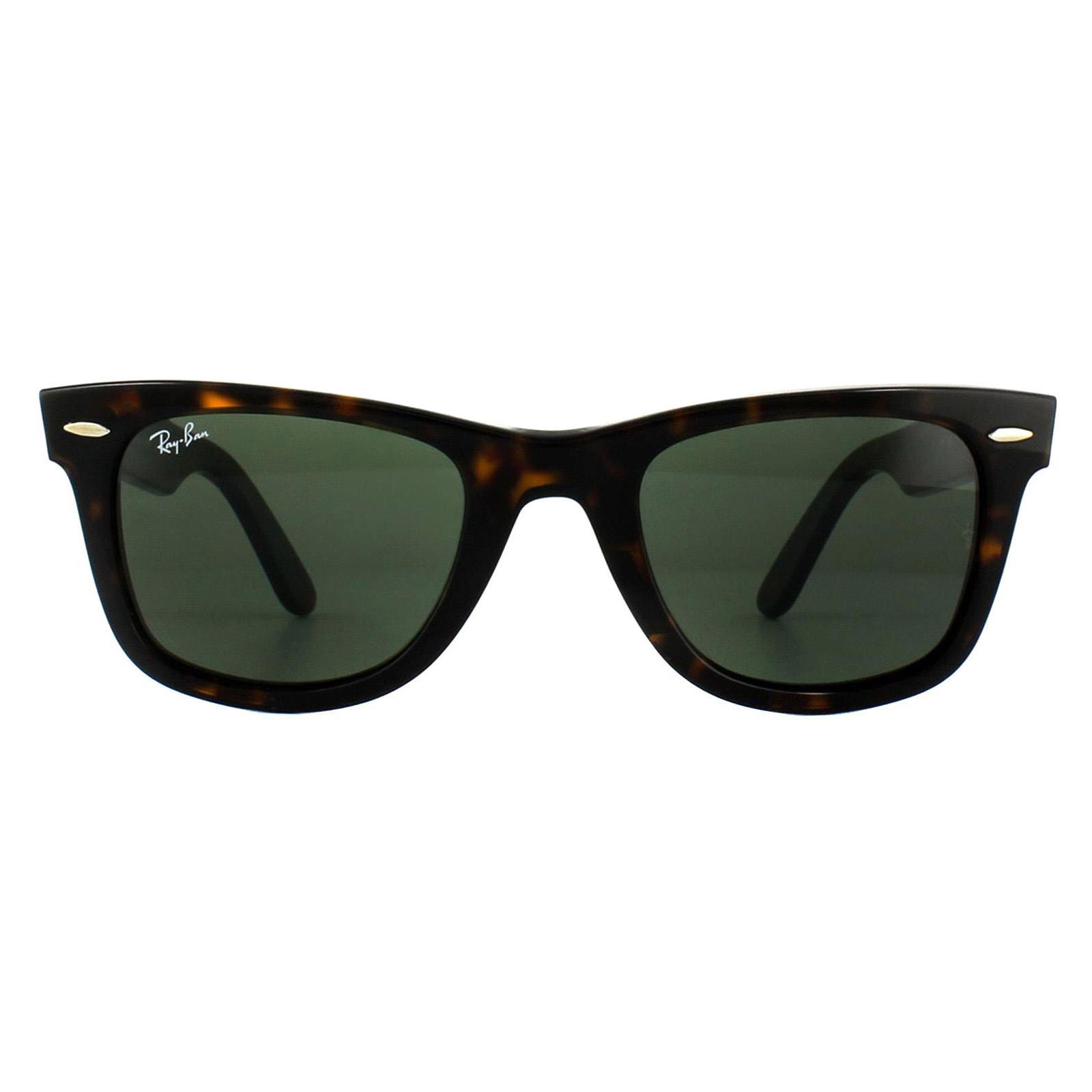 Ray-Ban Unisex Sunglass Original Wayfarer Classic - Frame color: Tortoise, Lens color: G-15 Green - Image 5
