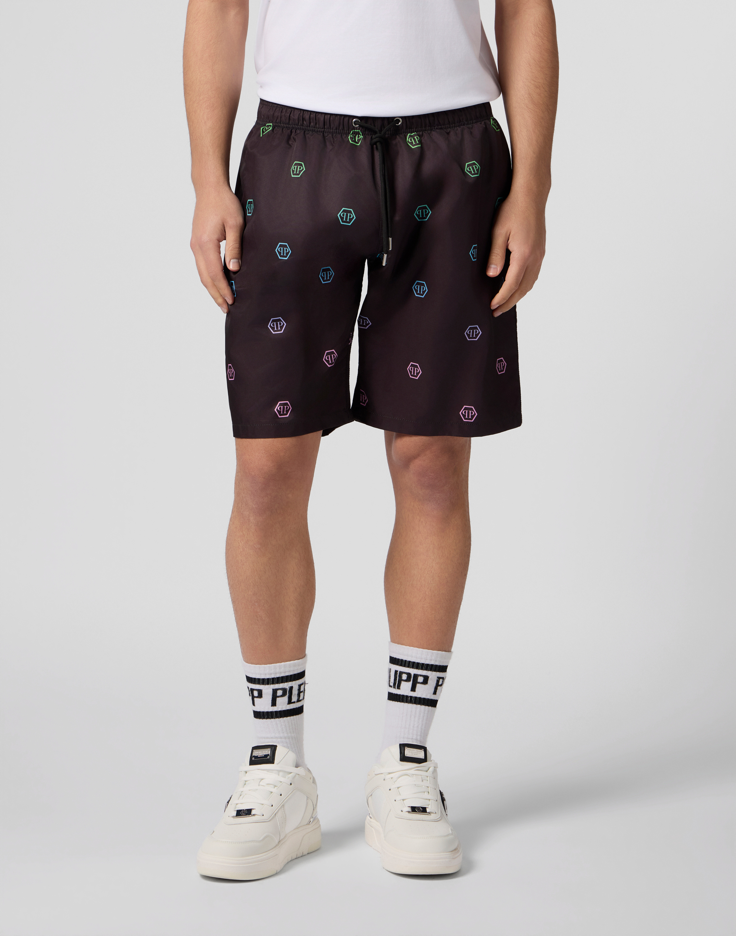 Philipp Plein Nylon Shorts Degrade Monogram Monogram herr – bild 2