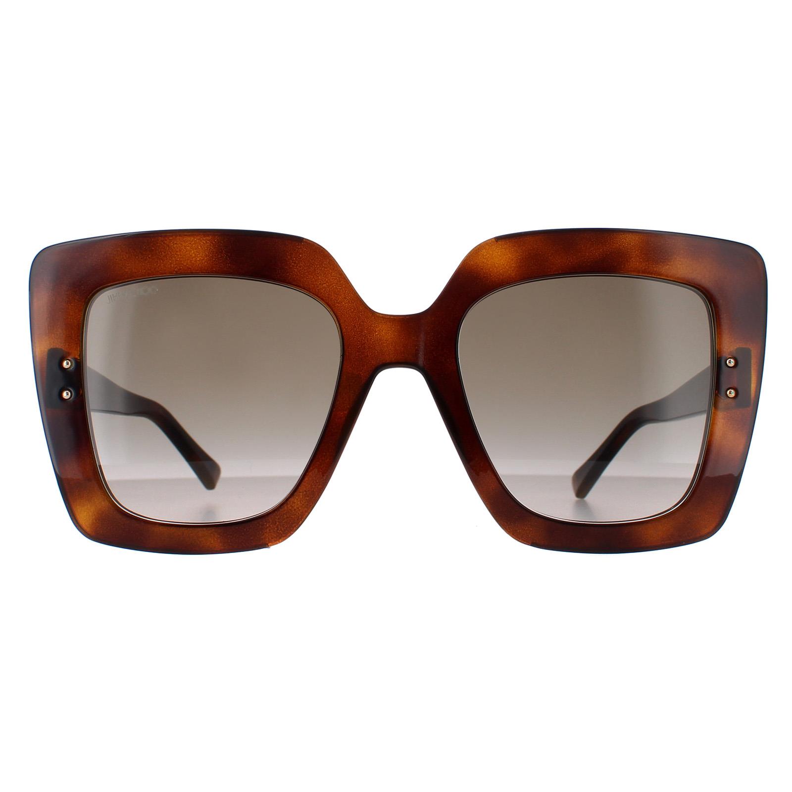 Jimmy Choo Square Damen Havanna Braun Farbverlauf Auri/G/S