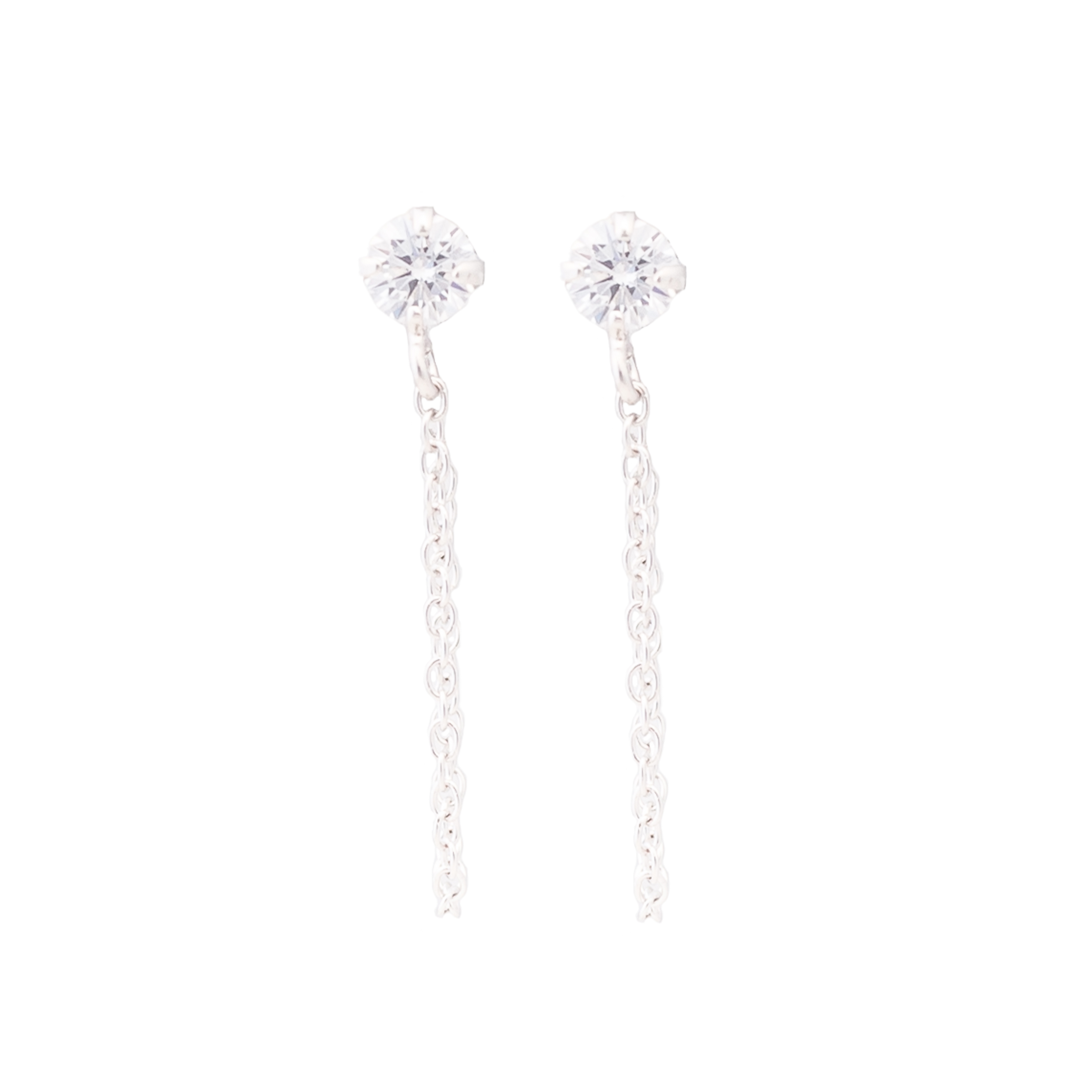 Essential-örhängen i 925 sterlingsilver och glänsande rodiumpläterad zirkonia