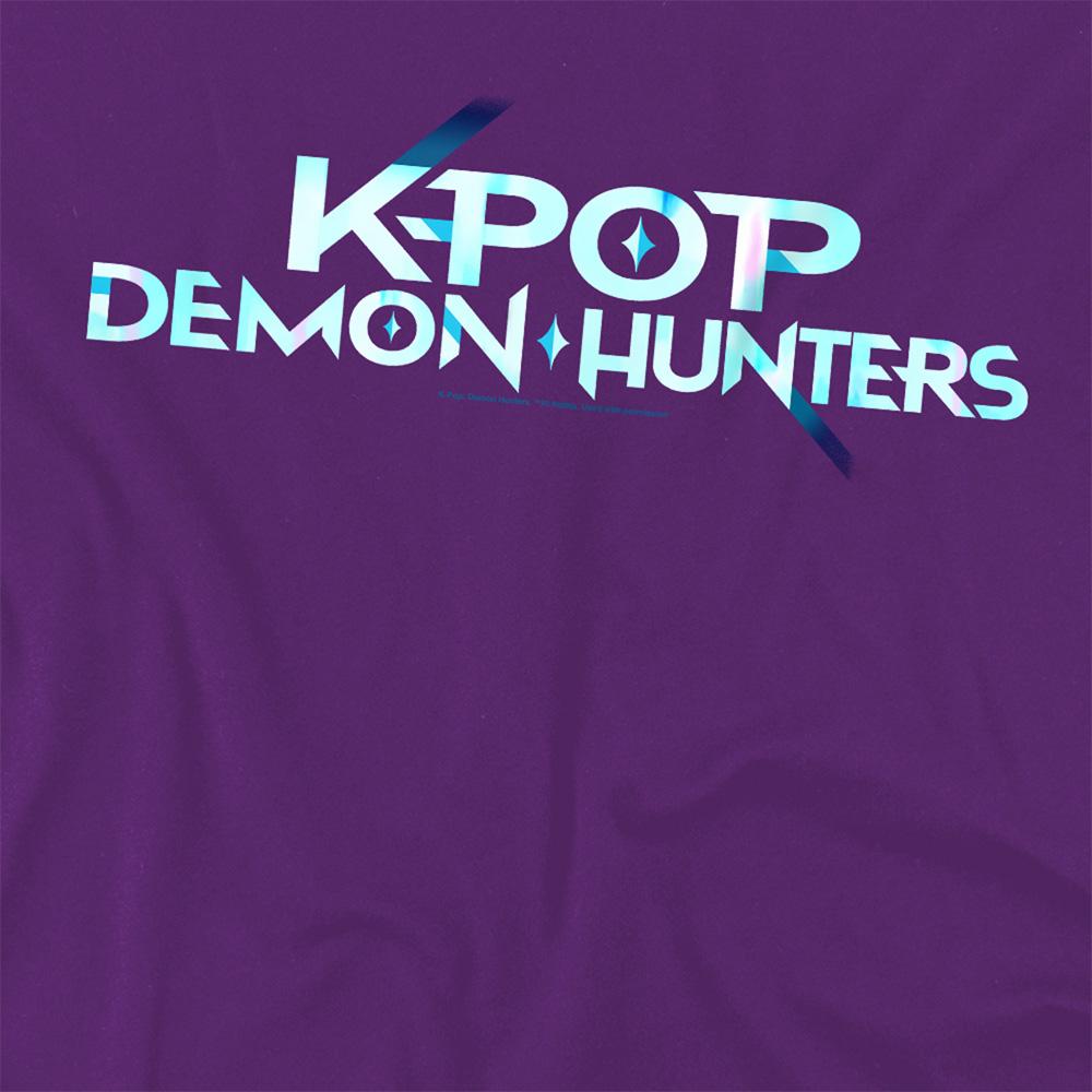 K-Pop Demon Hunters Unisex T-Shirt med logotyp för vuxna (Lila) dam – bild 2