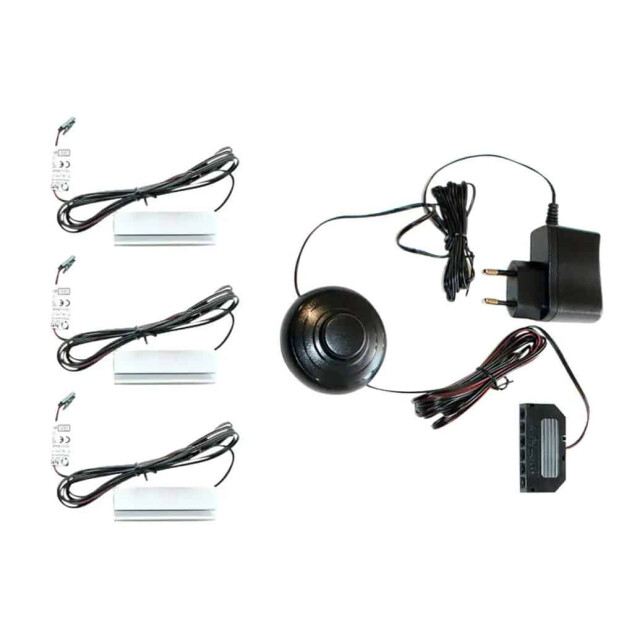 Furnilux Set van 3 glazen bodemklemmen warm