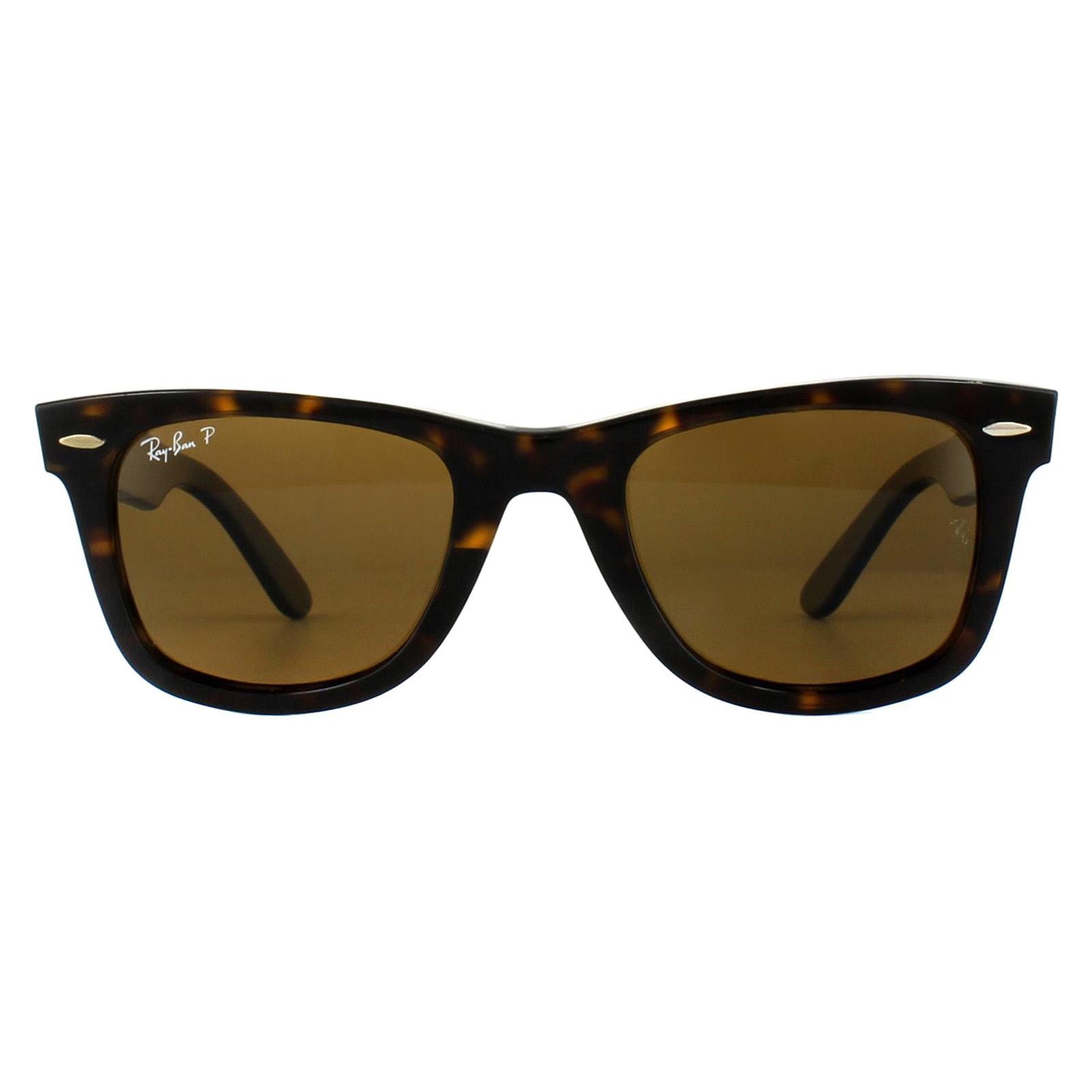 Thumbnail - Ray-Ban Rectangle Unisexe Tortoise Brown Polarise Lunettes de soleil