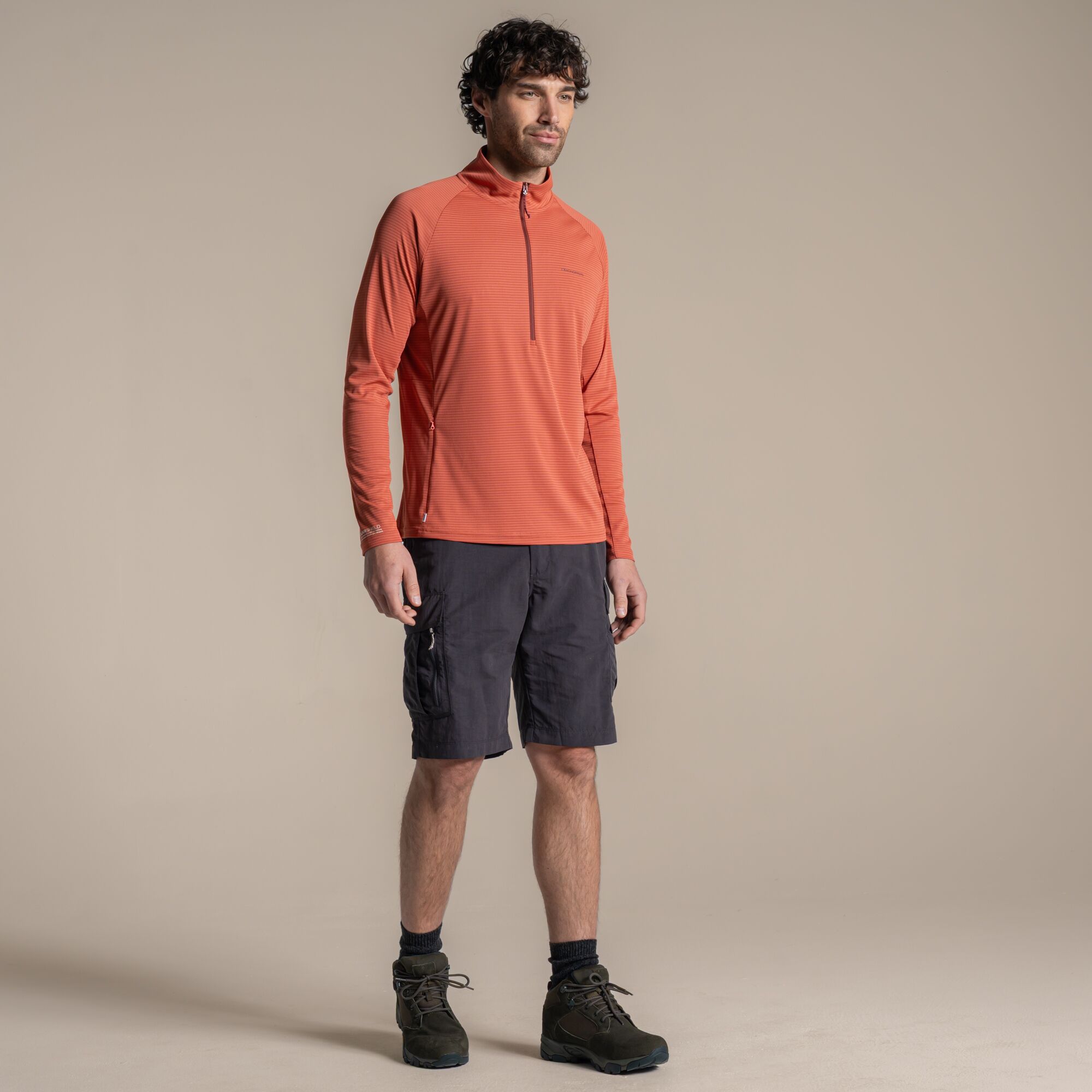 Herr Nosilife Half Zip Tröja (Mörk Sahara)