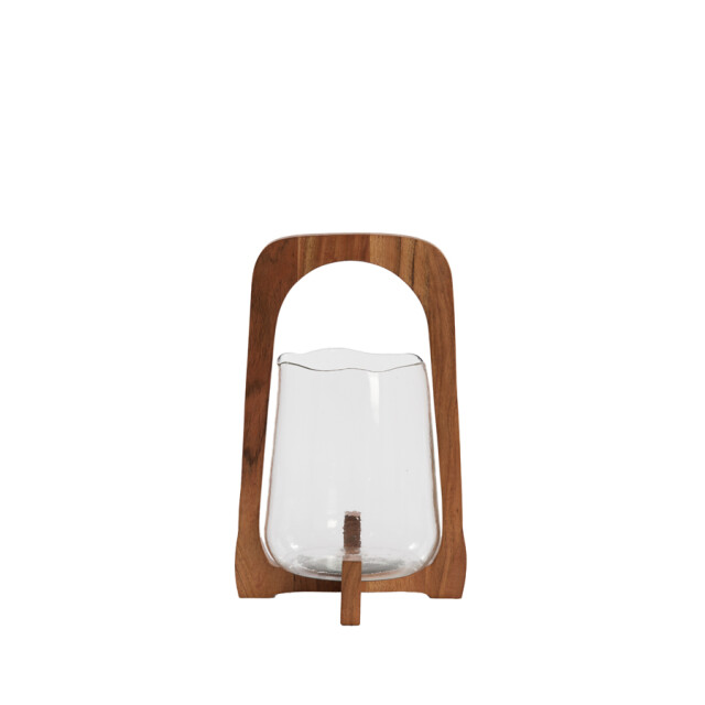 Light & Living Windlicht Anosy - Bruin - 21.5x21.5x35cm - Modern