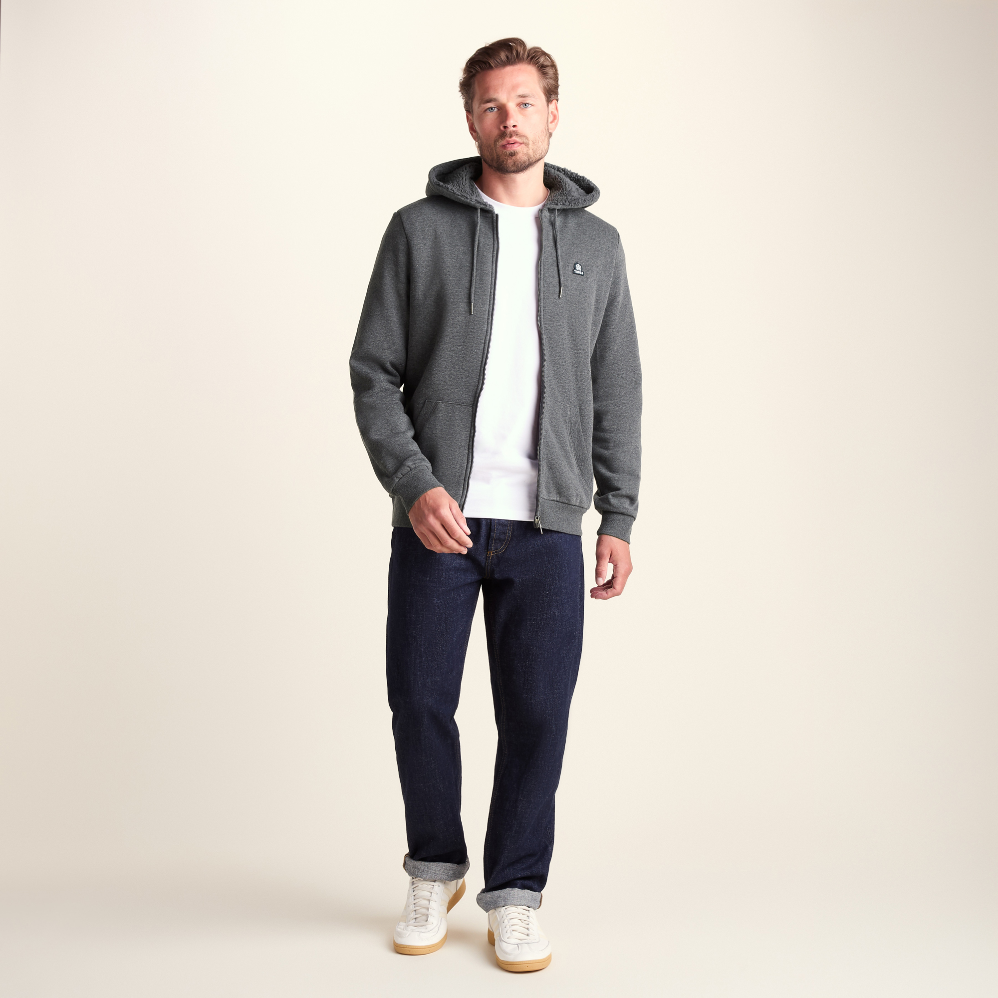 TOG24 Timble Mens Hoody Dark Grey Marl Cotton - Size 4XL